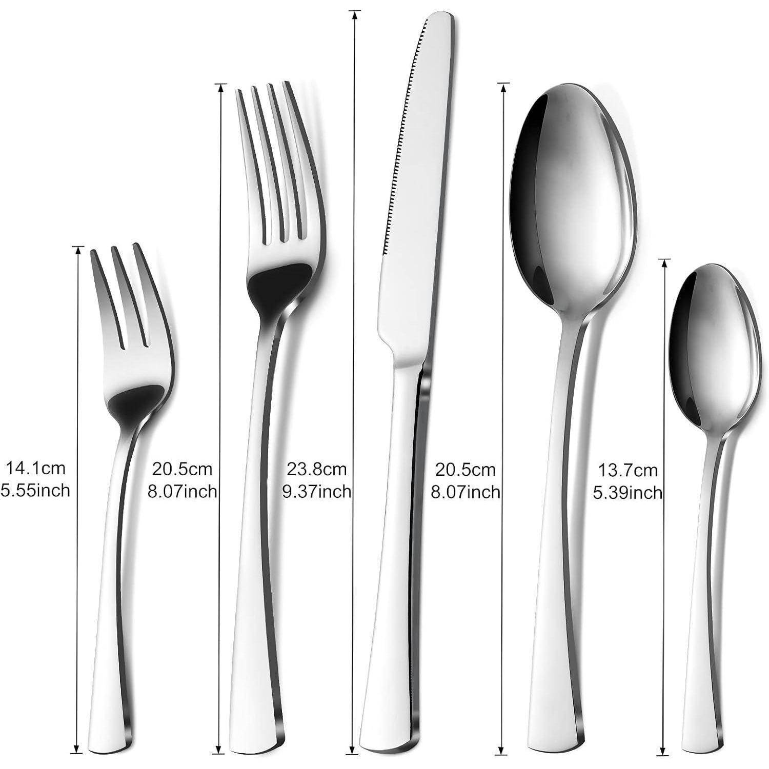 Besteckset Edelstahl 30teilig Silber Poliert 30 Teilig 30 teilig