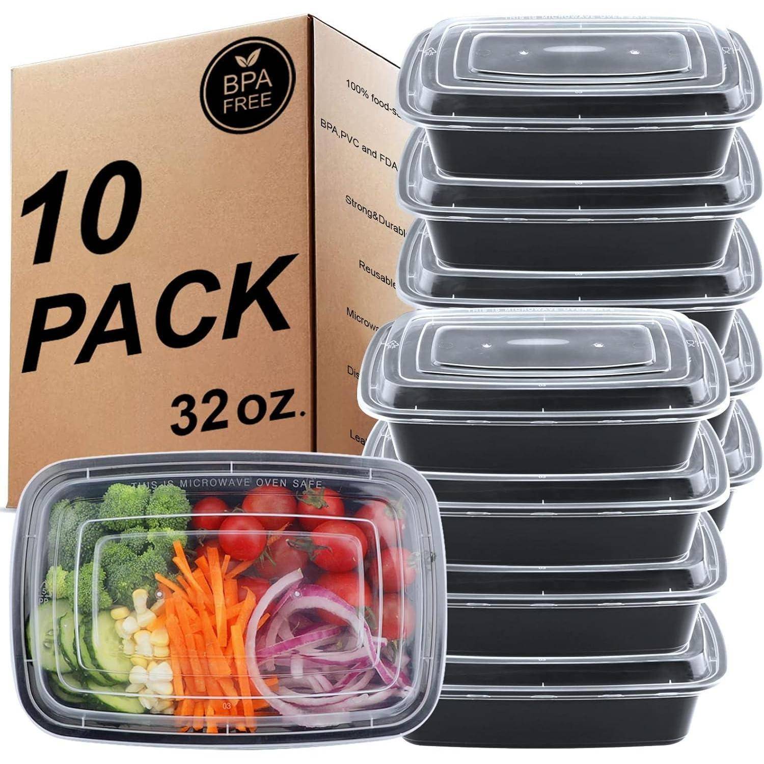 Meal Prep Container Bento 1 Fach 10er Pack 32oz 1 Compartment 10 Pack