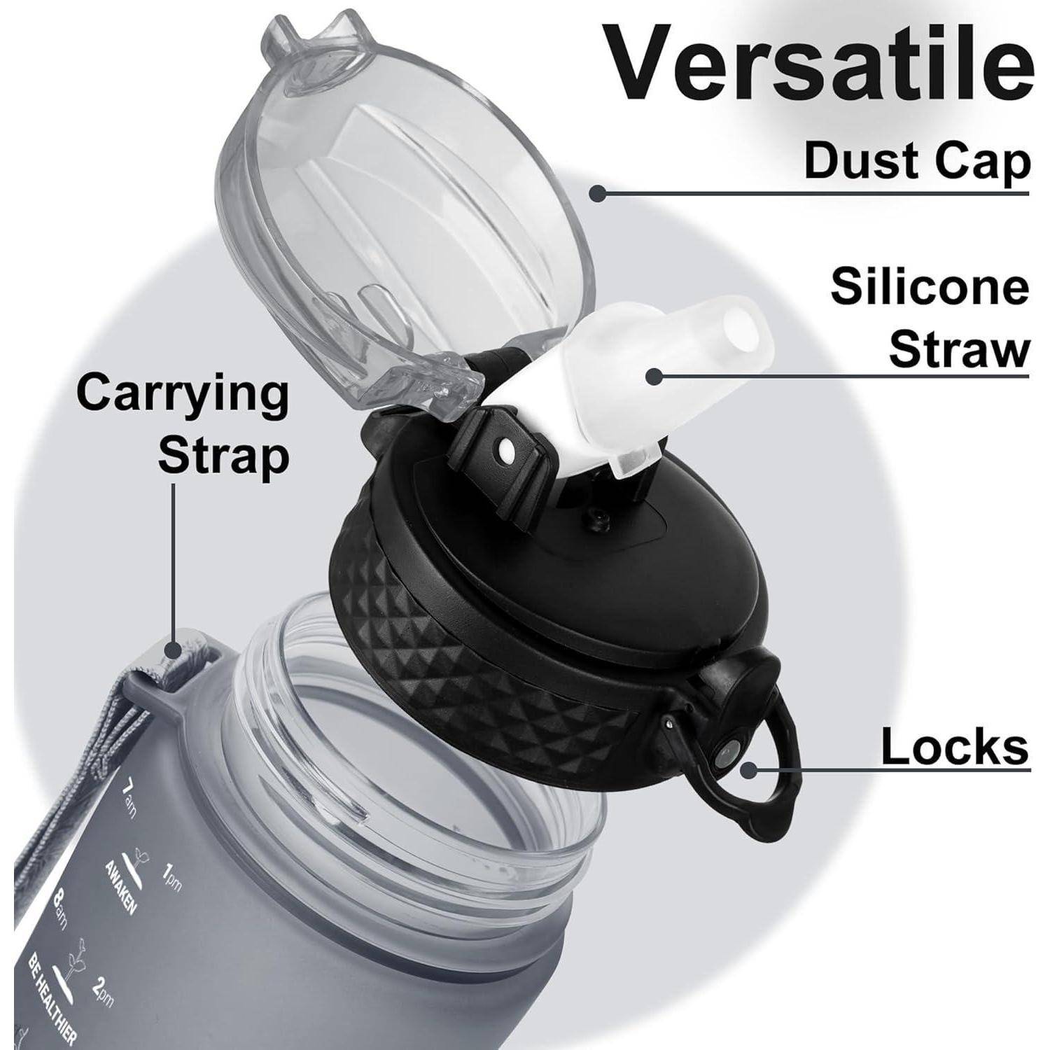 Wasserflasche Eigenschaften mit Beschriftung: „Vielseitig