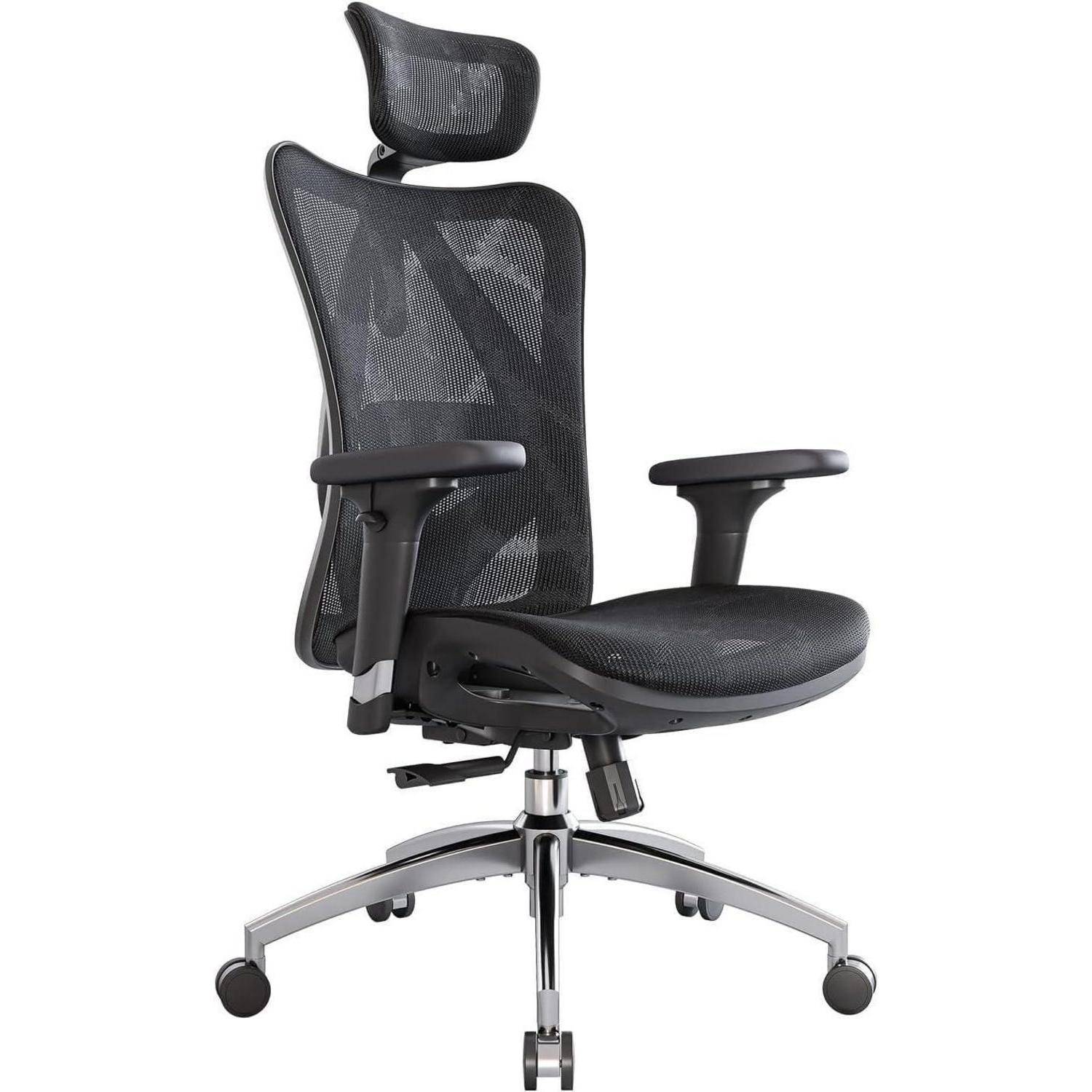 Ergonomischer Bürostuhl mit verstellbaren Armlehnen und
