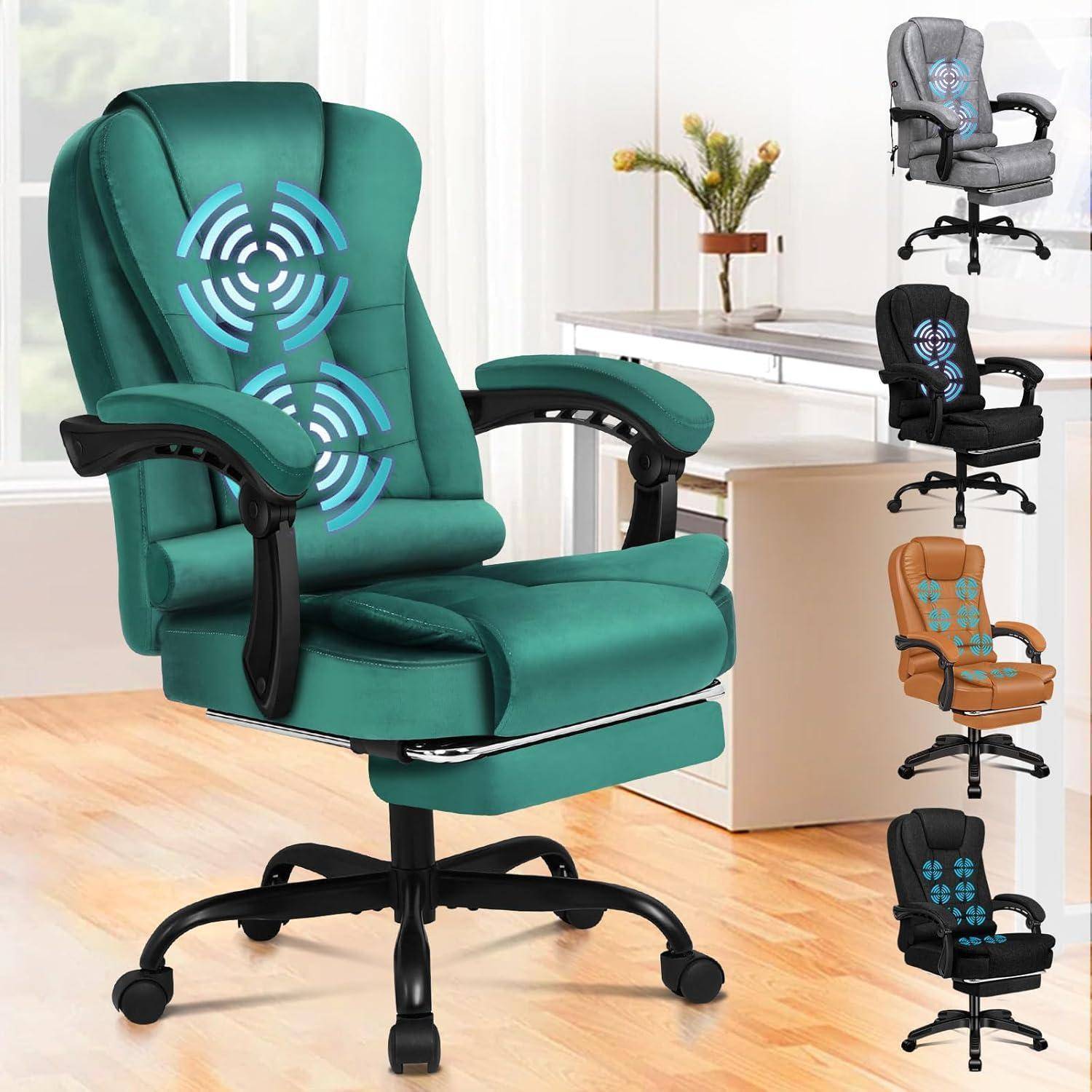 Bürostuhl Gamingstuhl Masg - Blaugrün Wildleder MASG Serie