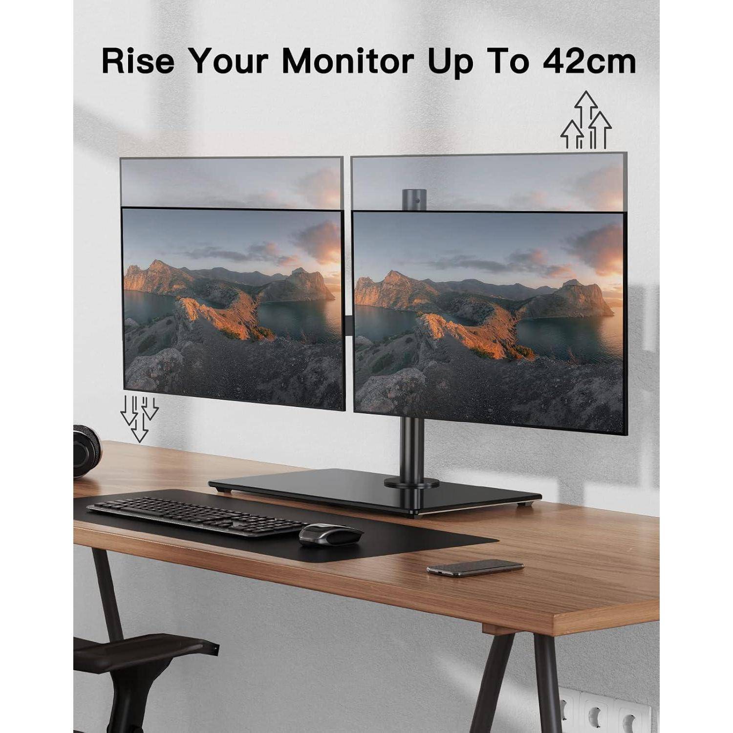 Monitor Halterung 2 Monitore 13-32 Zoll Schwenkung 180° Drehung