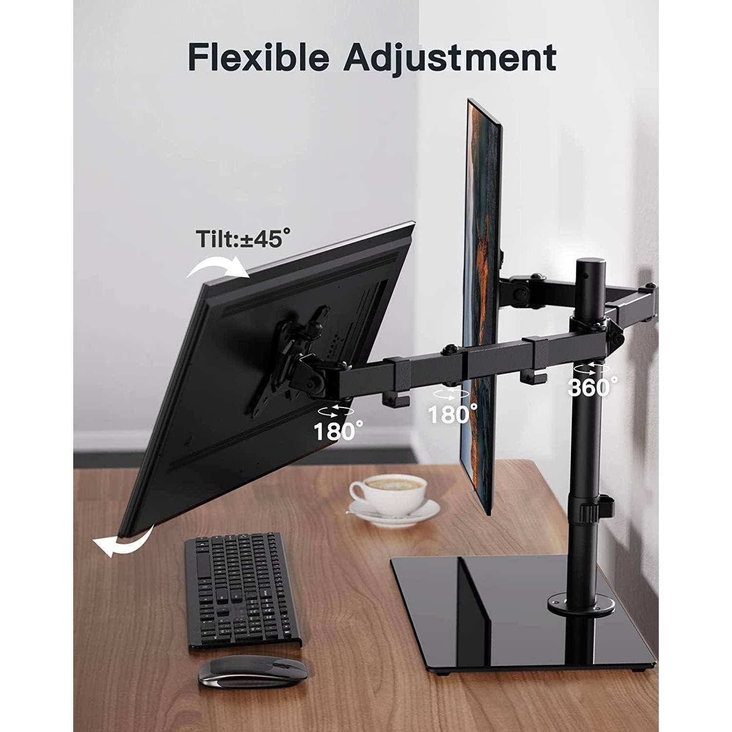 Monitor Halterung 2 Monitore 13-32 Zoll Schwenkung 180° Drehung
