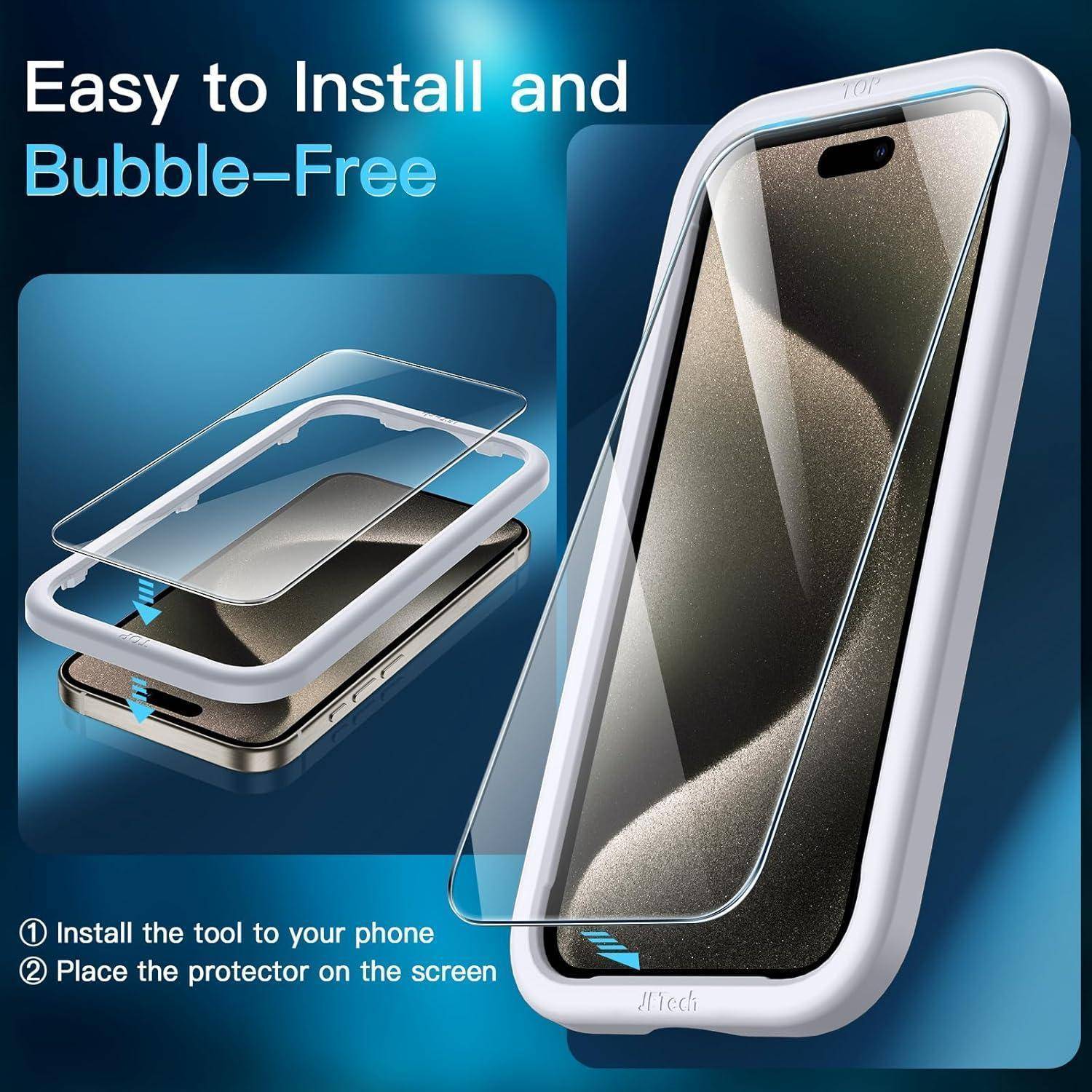 iPhone 15 Pro Max 6,7 Zoll Schutzfolie 2 Stück Panzer Glas Folie