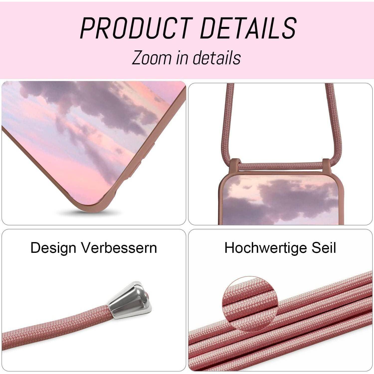 Keteen Handyband hülle für Samsung Galaxy S21 FE Handyhülle mit Band Slim Silikon S21 FE hülle mit Abnehmbar Kordel Stossfest Bumper Cover zum Umh