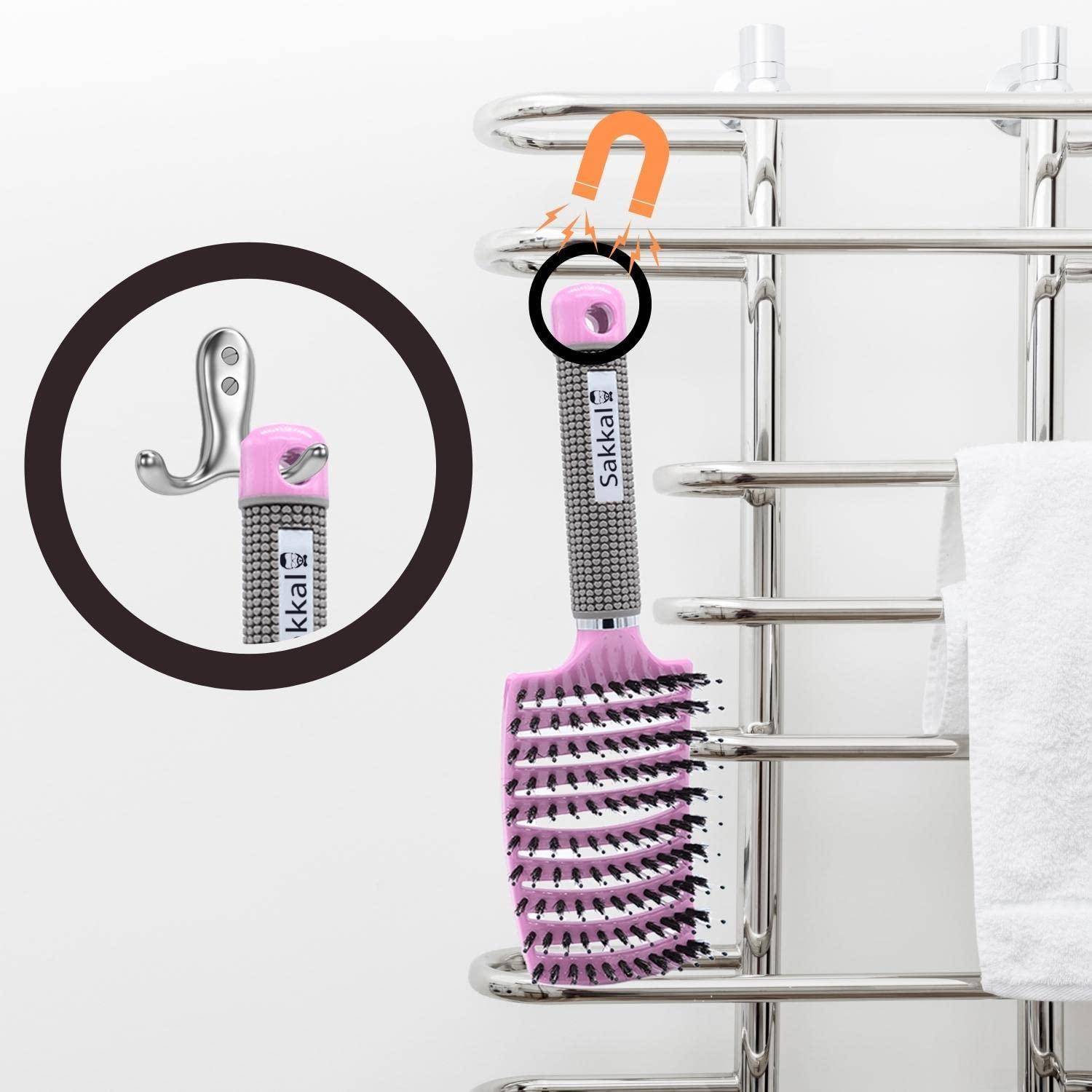 Haarbürste Lang Lockig Wildschweinborsten Entwirrungsbürste Profi