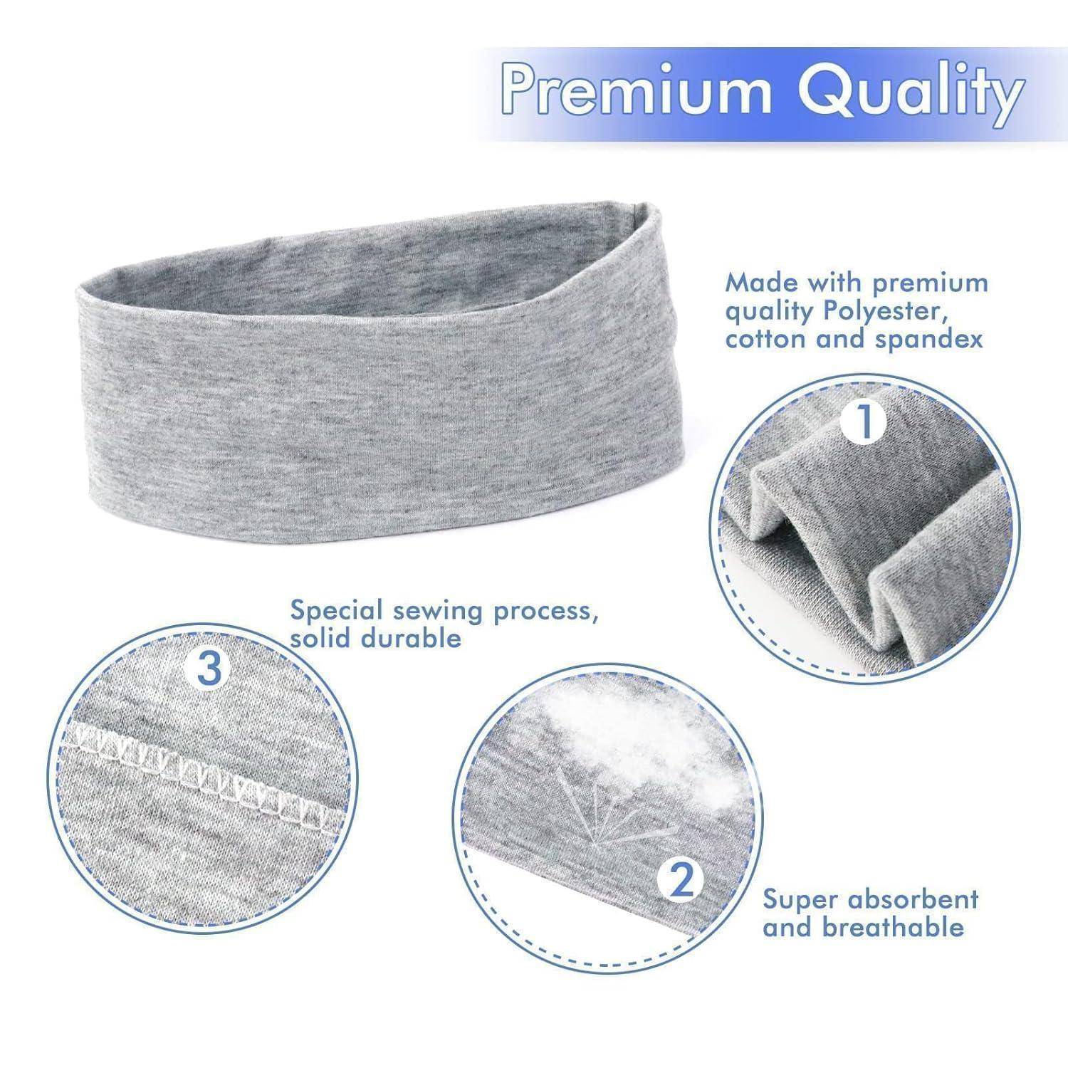 Grauer Stirnband mit Aufdruck 