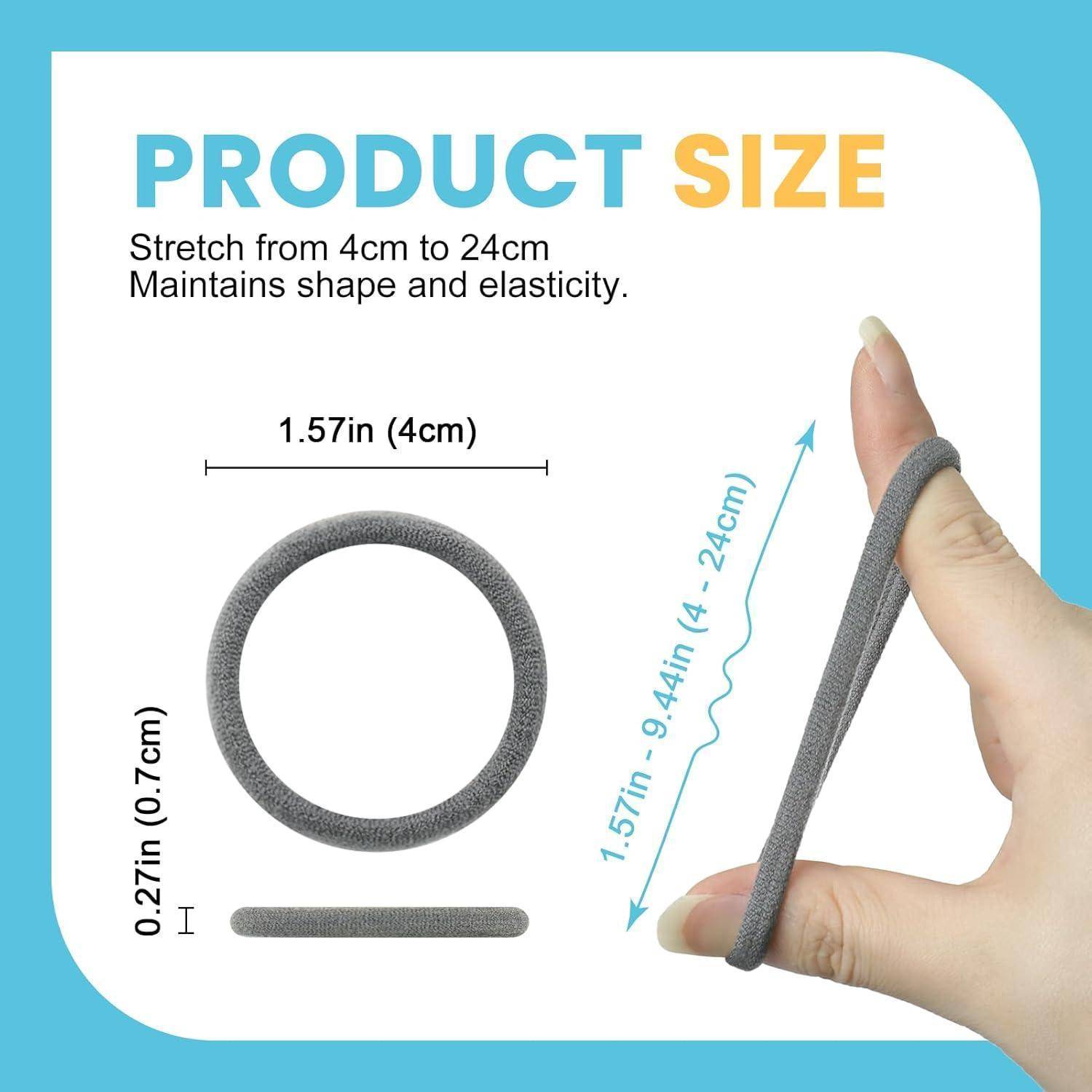 Produktgröße: Streckbar von 4 cm bis 24 cm. Behält Form und Elastizität bei.