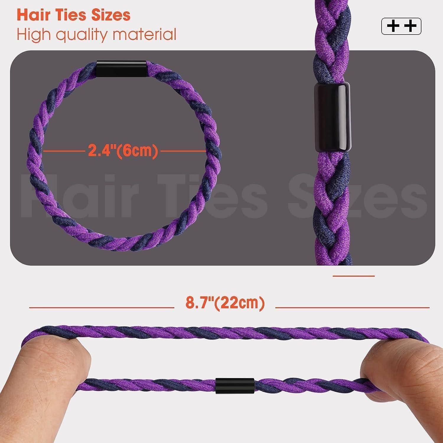 10 Stück geflochtene Herren-Haargummis für Männer, elastisch, keine