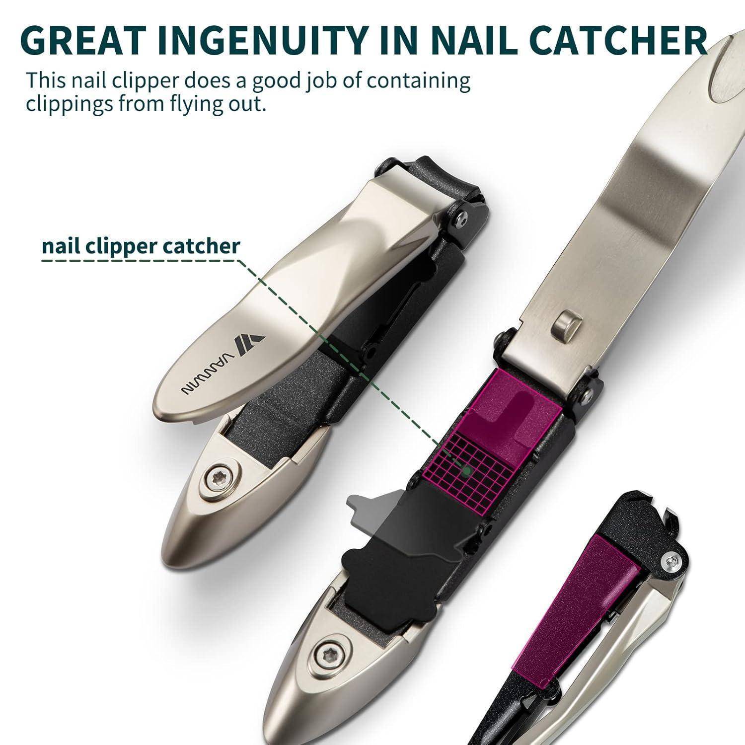 Nagelknipser Auffangbehälter Edelstahl Glasnagelfeile Sekt