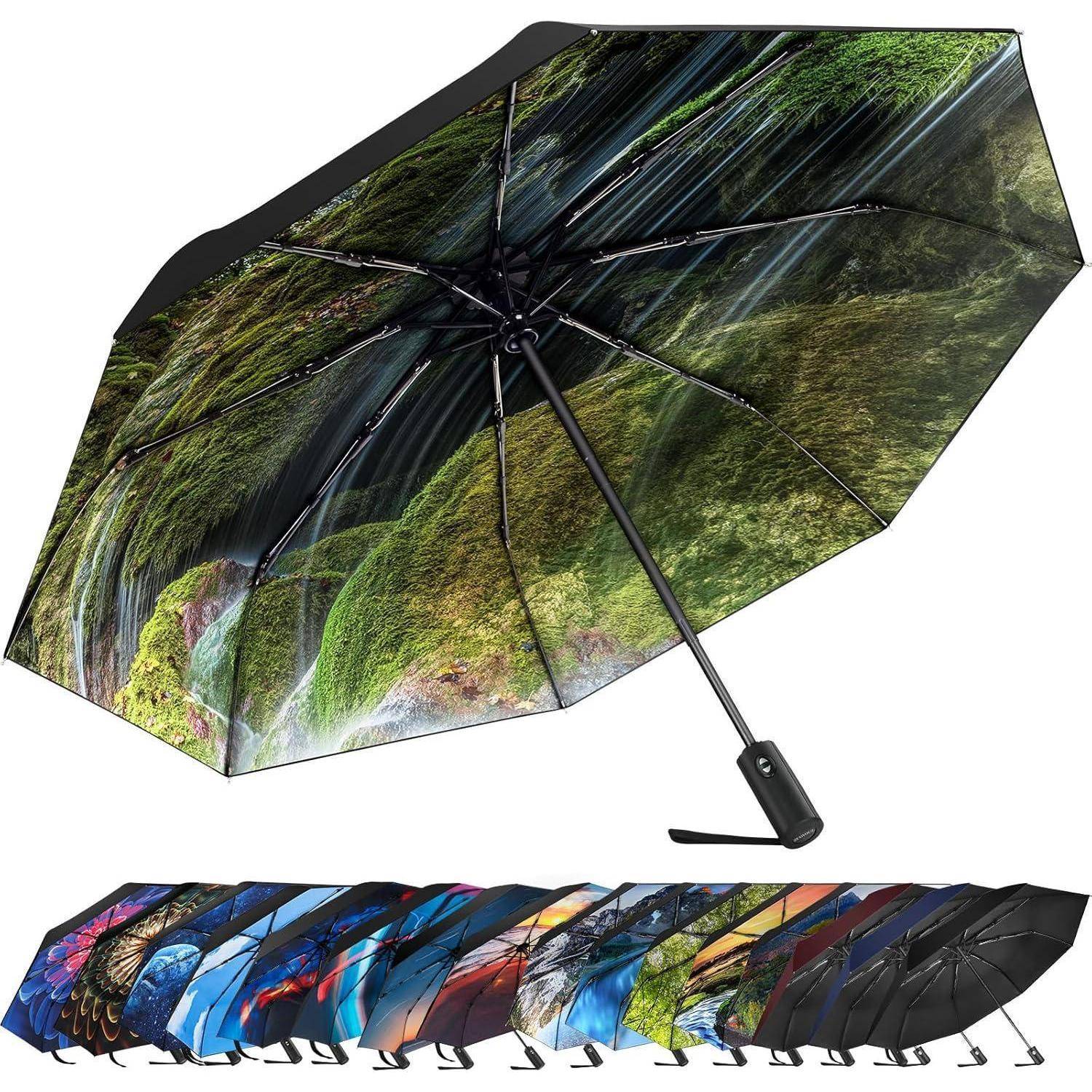 Faltbarer Regenschirm mit niedlichen Aufdrucken für