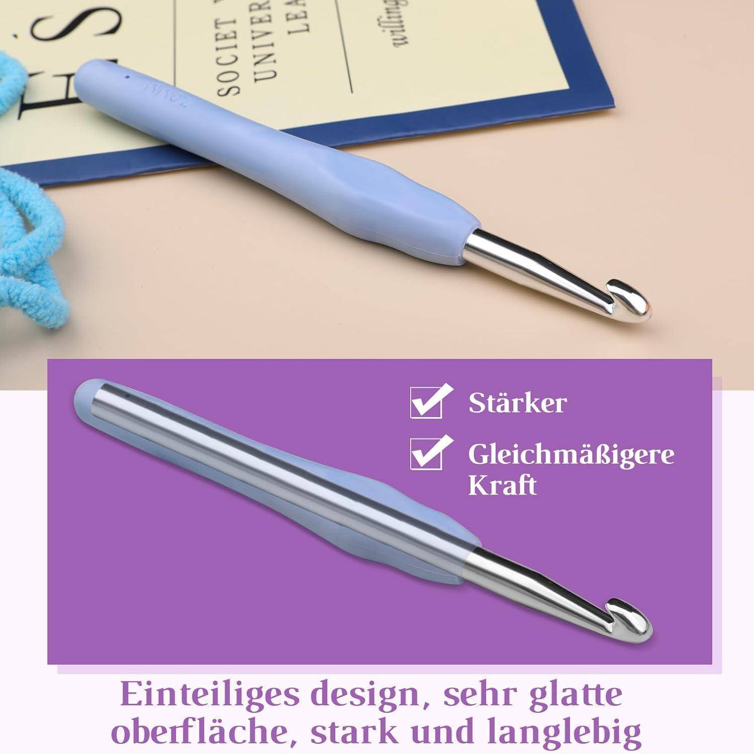 2er Set Häkelnadeln 5,0 mm/7,0 mm - Ergonomischer Griff für