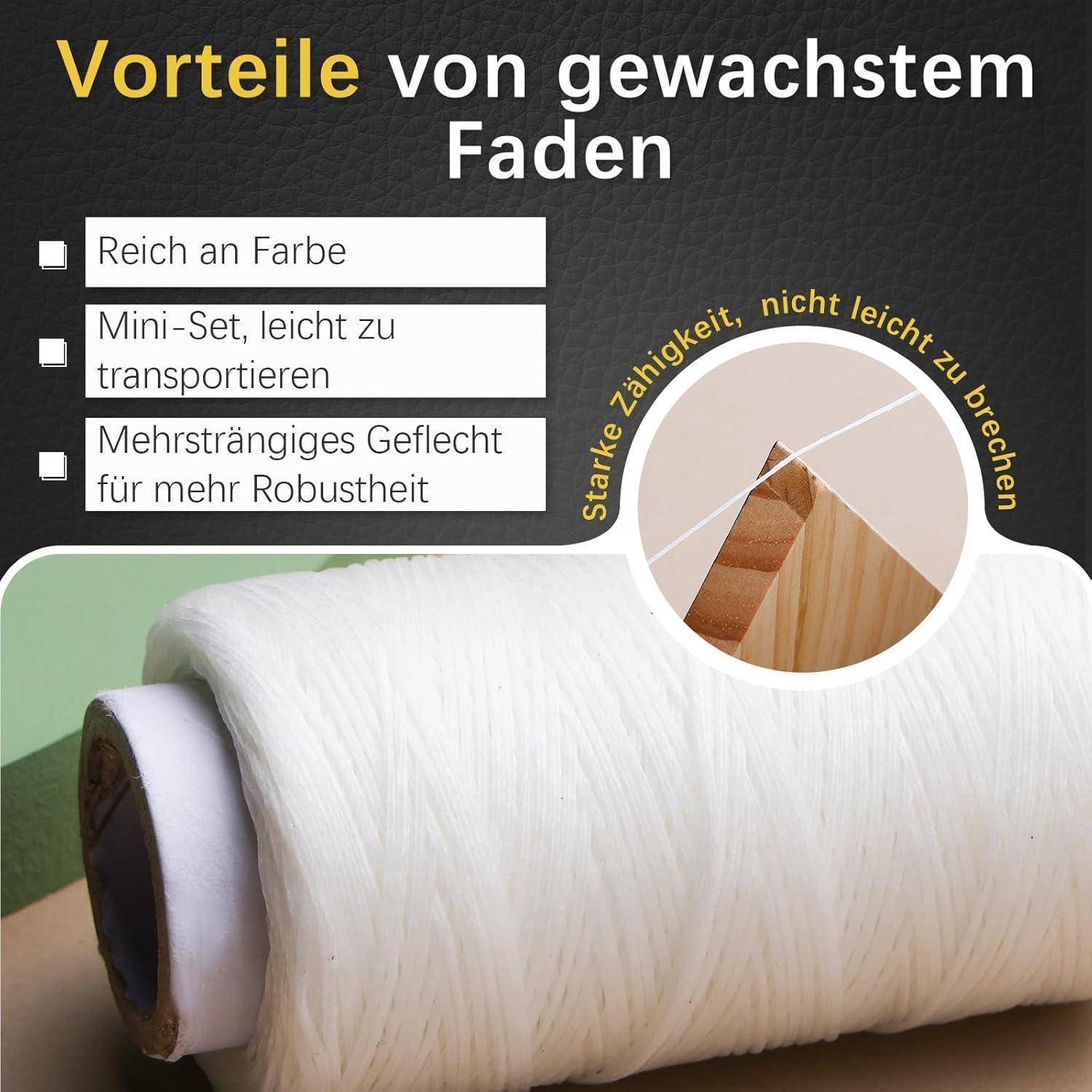 Leder Faden Set 150D Wachsfaden 150m Ledergarn Buchbinden
