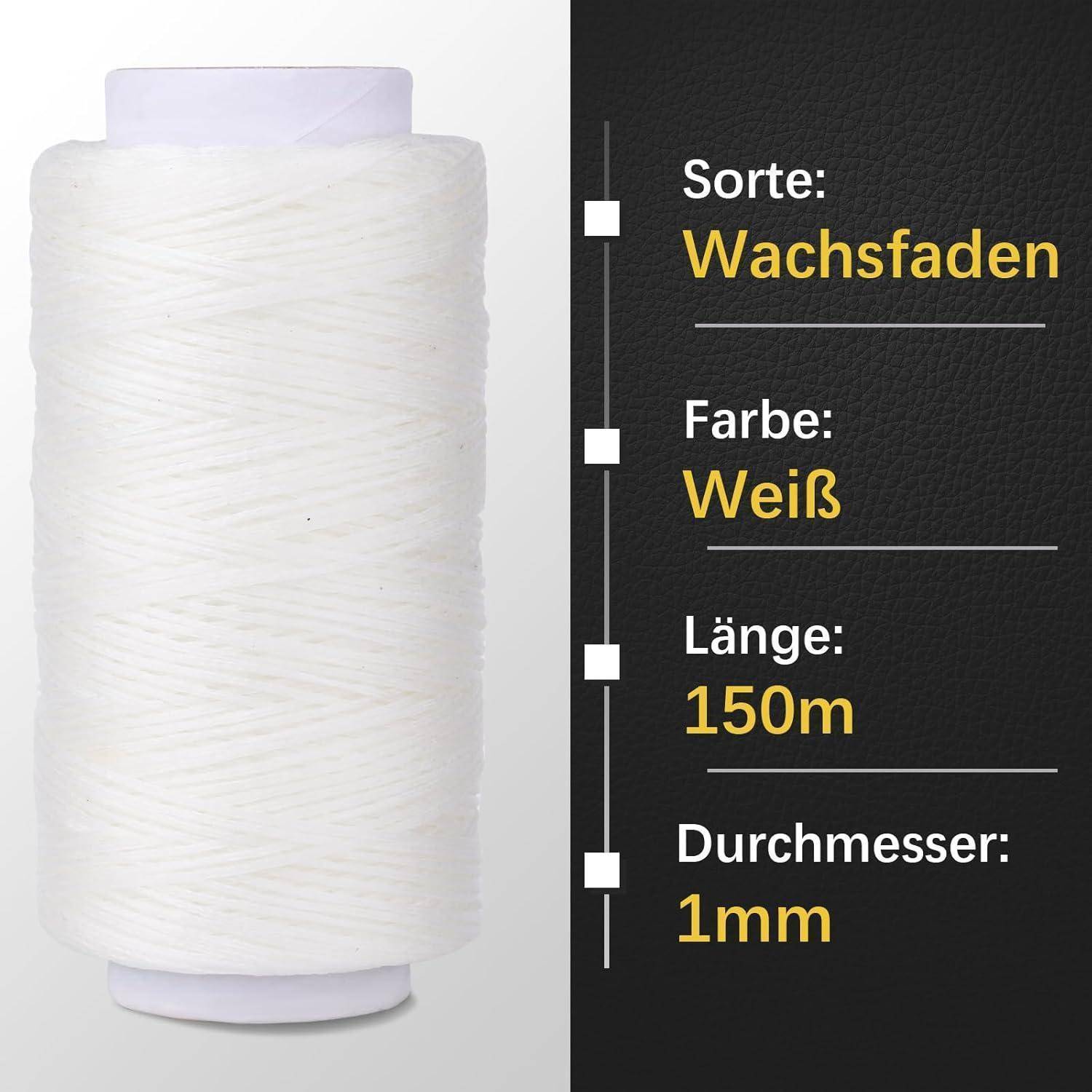 Leder Faden Set 150D Wachsfaden 150m Ledergarn Buchbinden