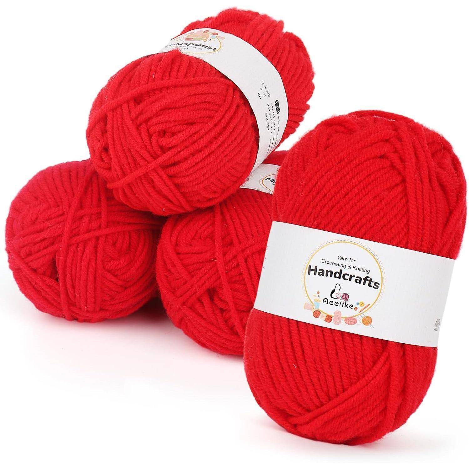 Wolle Amigurumi Baumwolle 5Ply Häkelgarn Strickgarn 200g Rot