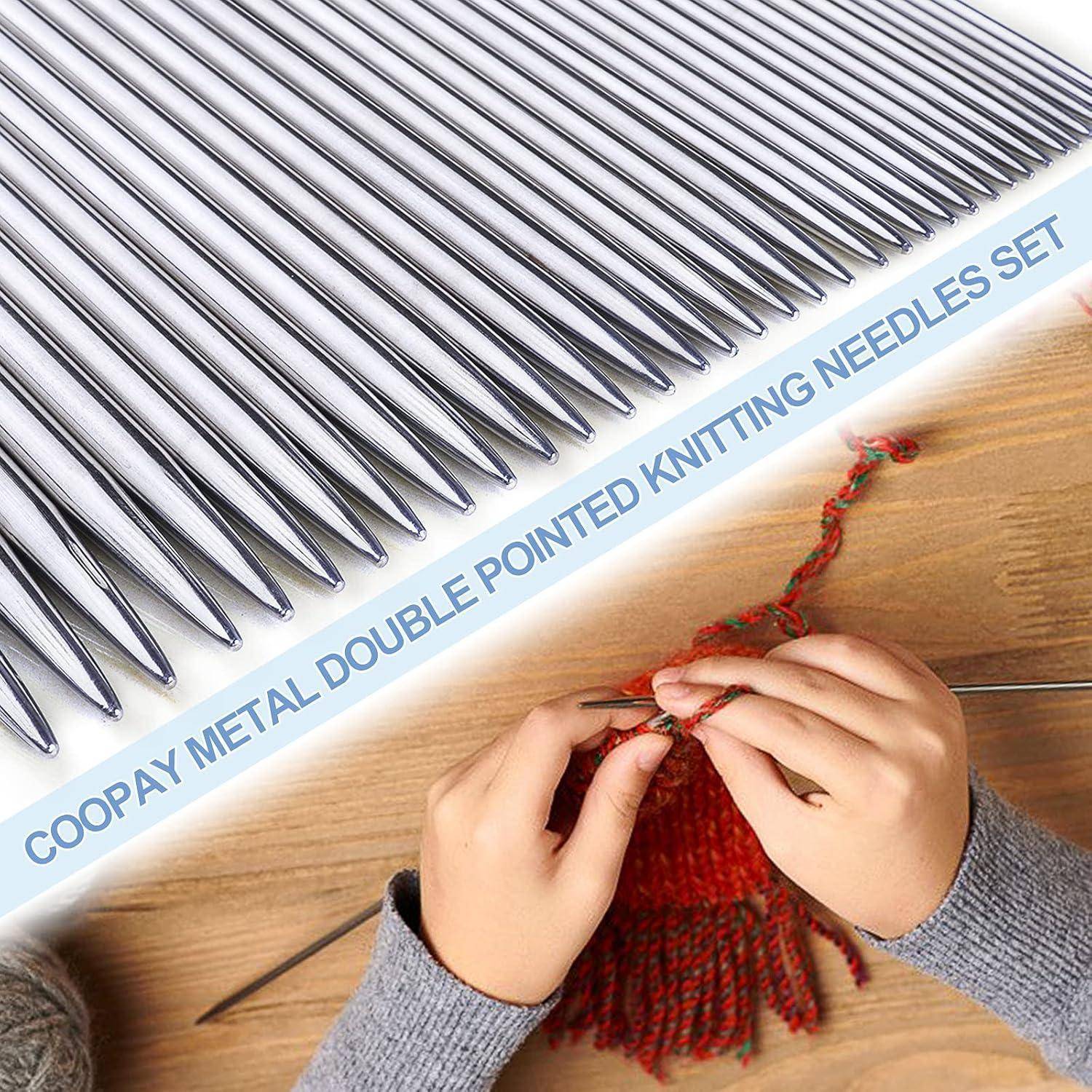 Stricknadeln Doppelspitzen Edelstahl 35er Set 20cm 2,0mm bis 5,0mm