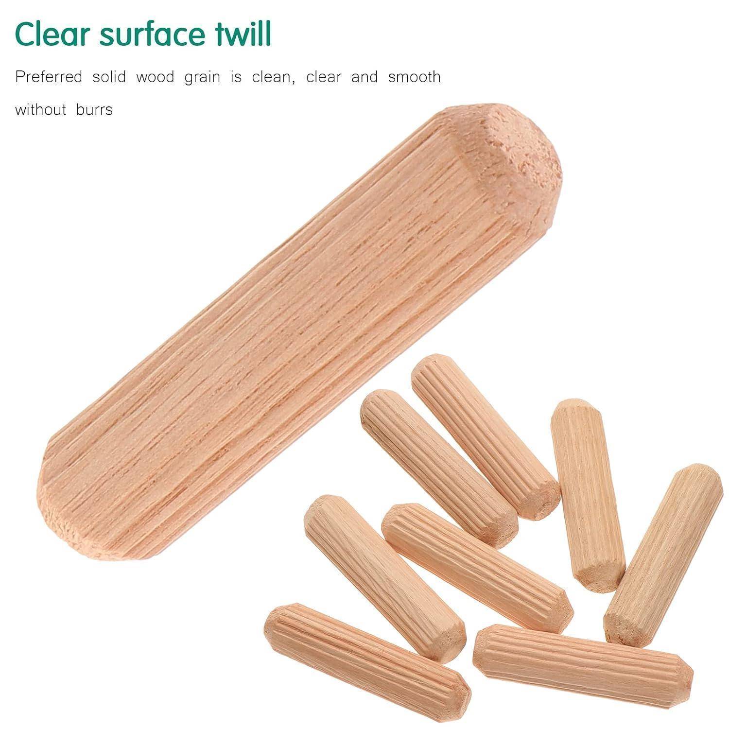 Holzdübel Riffeldübel Buche Möbel Tischler DIY Set 400 Stück 10x40mm