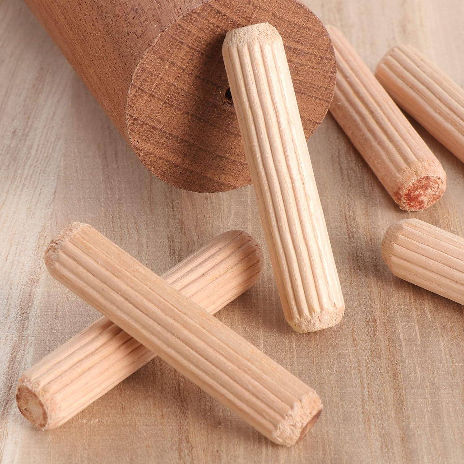 Holzdübel Holzstifte Riffeldübel Buche Möbel Tischler 300 Stück 8x30mm