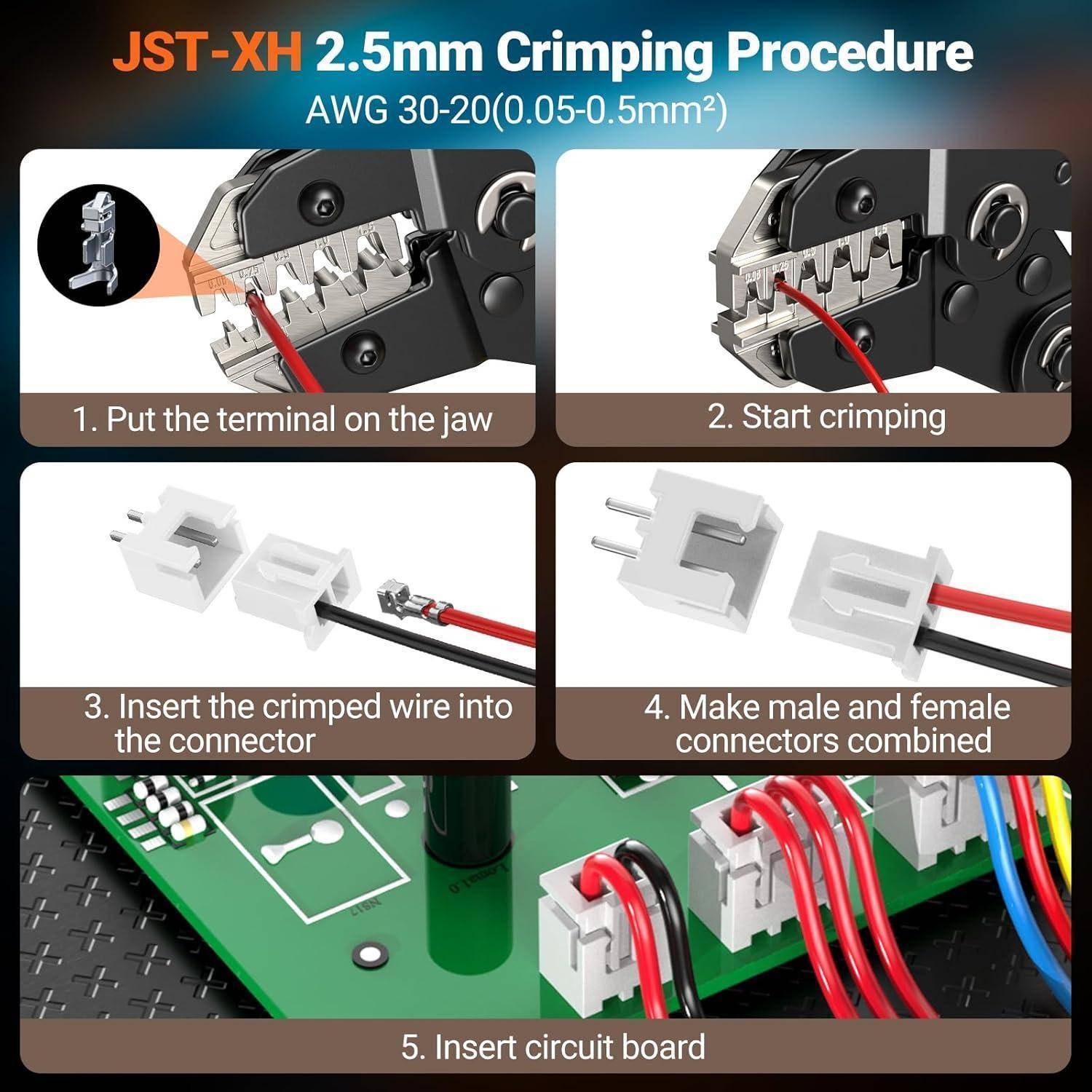 Crimpzange Set AWG28-16 0,08-1,5 mm für ATX EPS PCIE SATA Power Pins