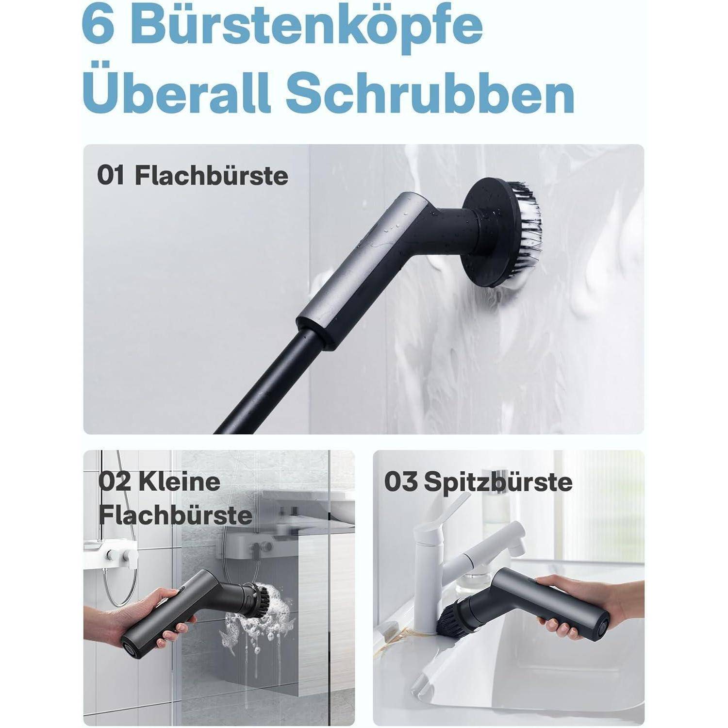 6 Bürstenköpfe Überall Schrubben