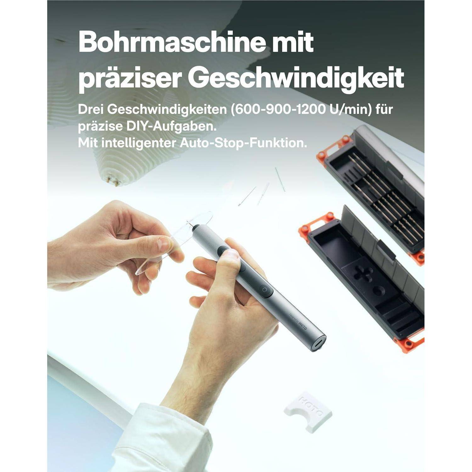 Mini Bohrmaschine USB-C ladbar 3 Stufen 20 Bits für Schmuck Harz Holz