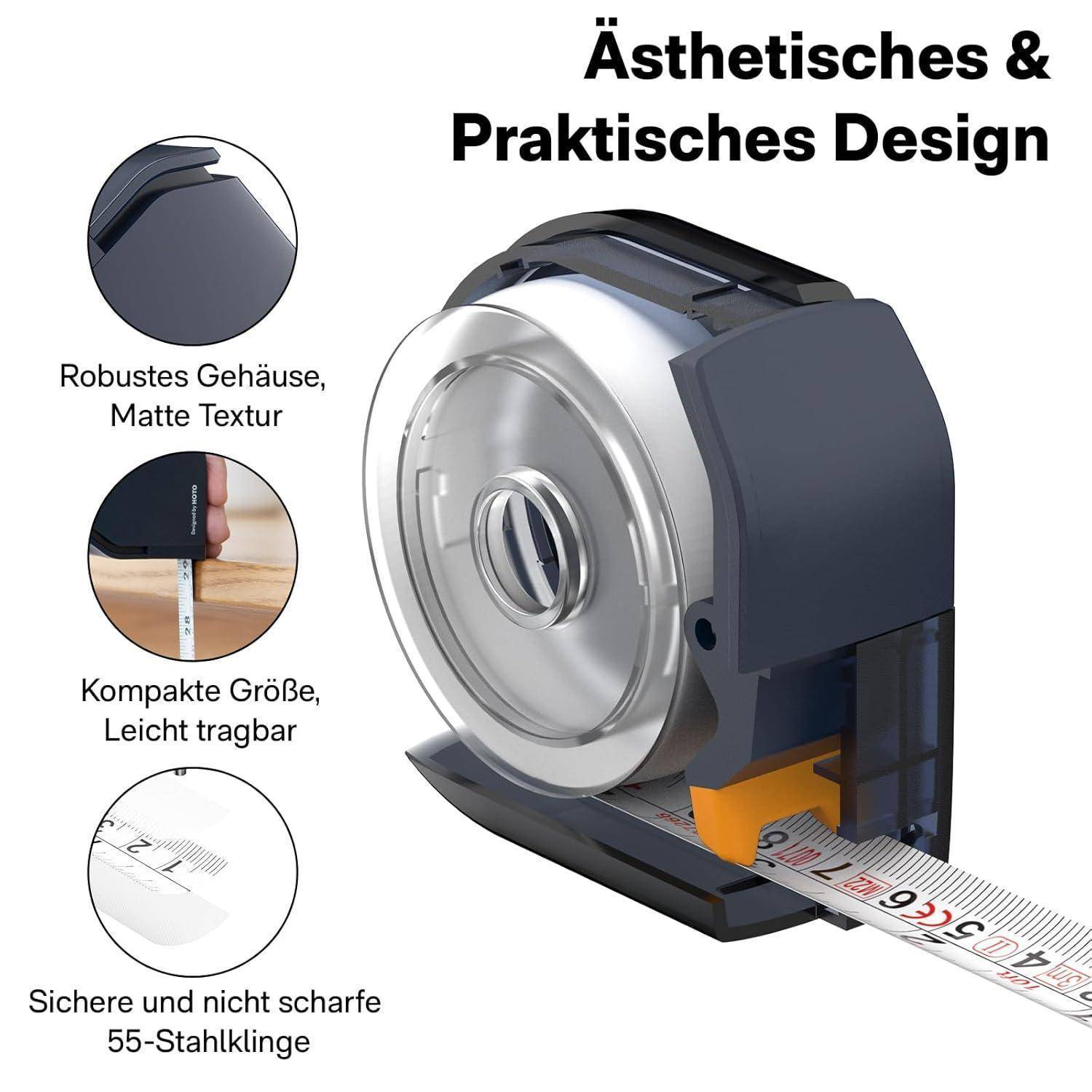 Maßband 3 m 10 ft selbstarretierend metrisch Zoll nylonbeschichtet