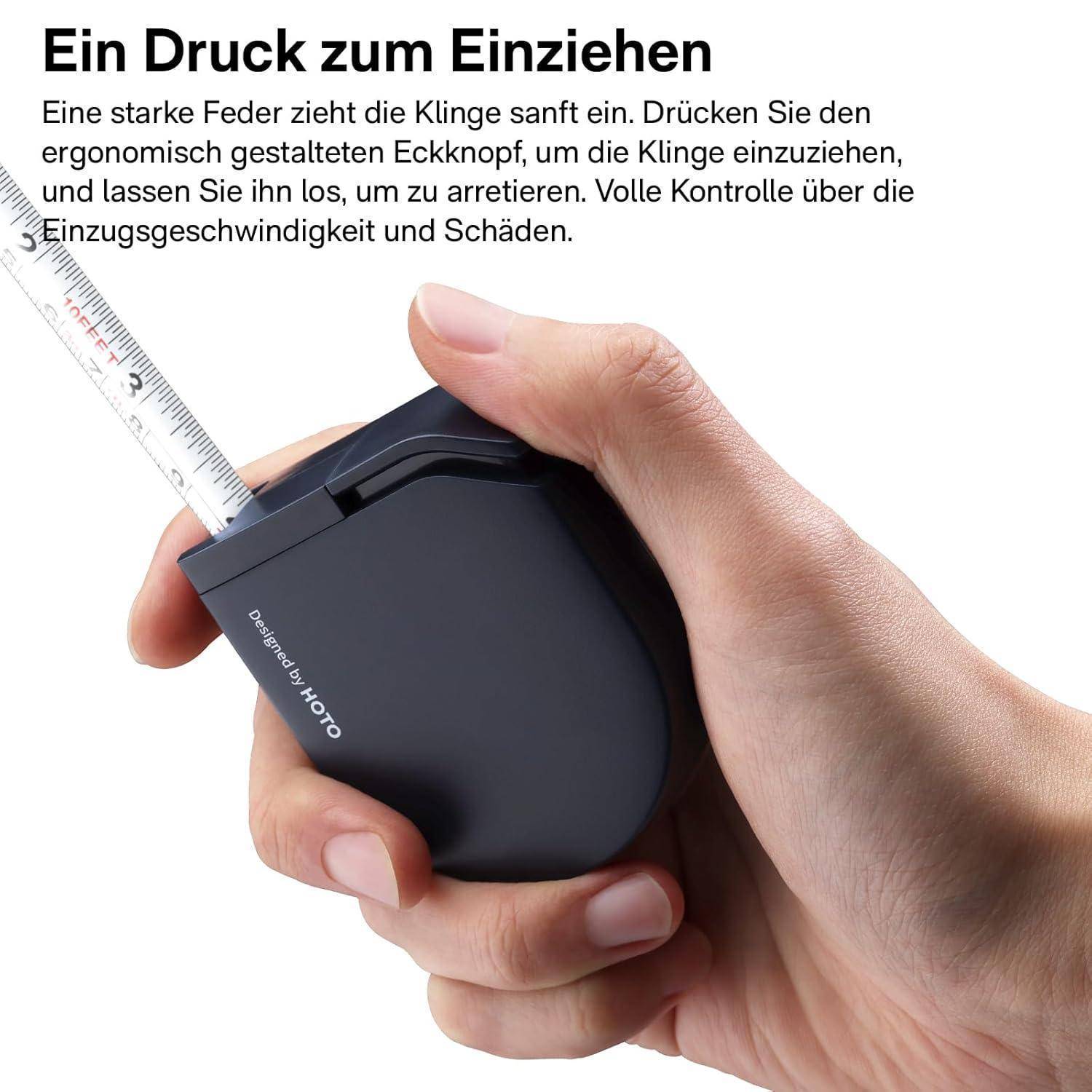 Maßband 3 m 10 ft selbstarretierend metrisch Zoll nylonbeschichtet