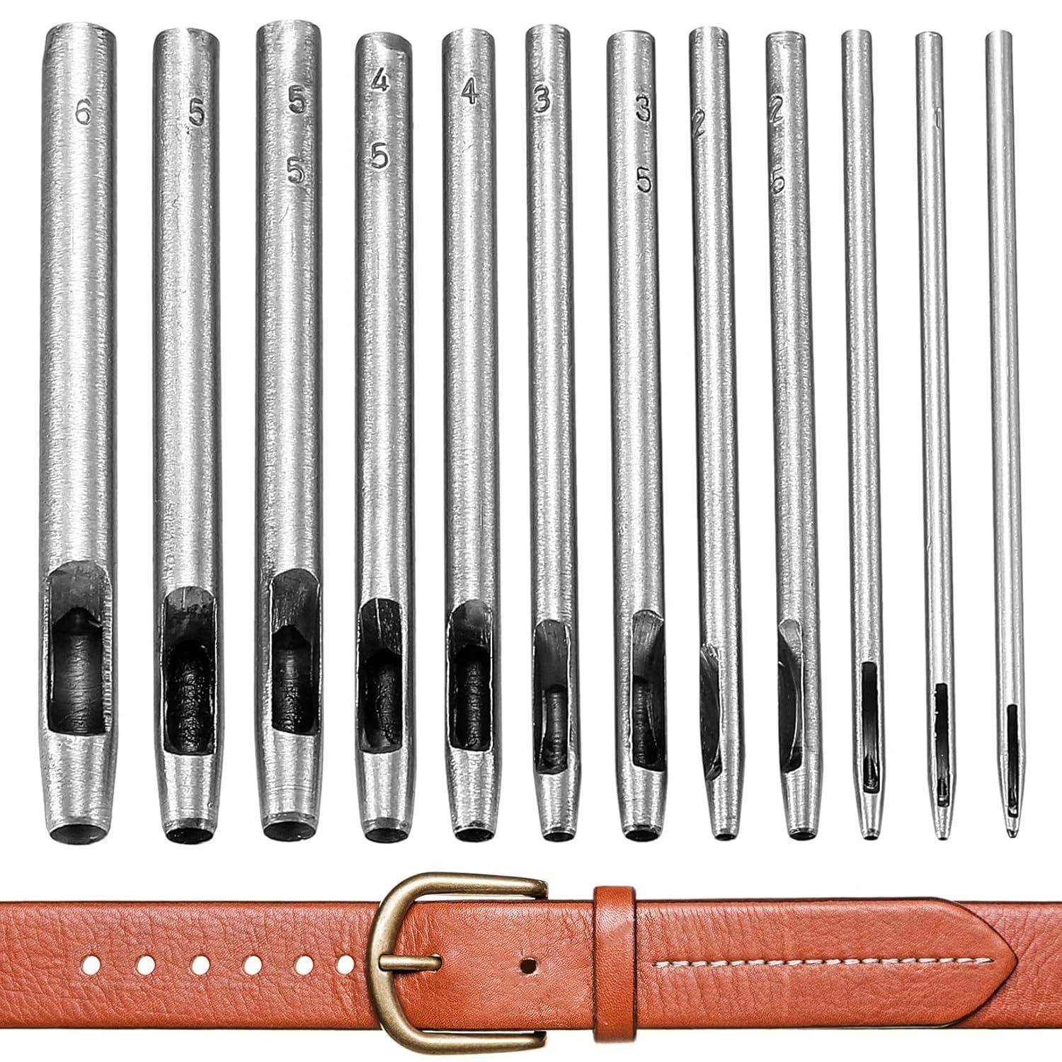 Lochstanzer Set 12-tlg Edelstahl 0,5-6 mm Leder Stoff