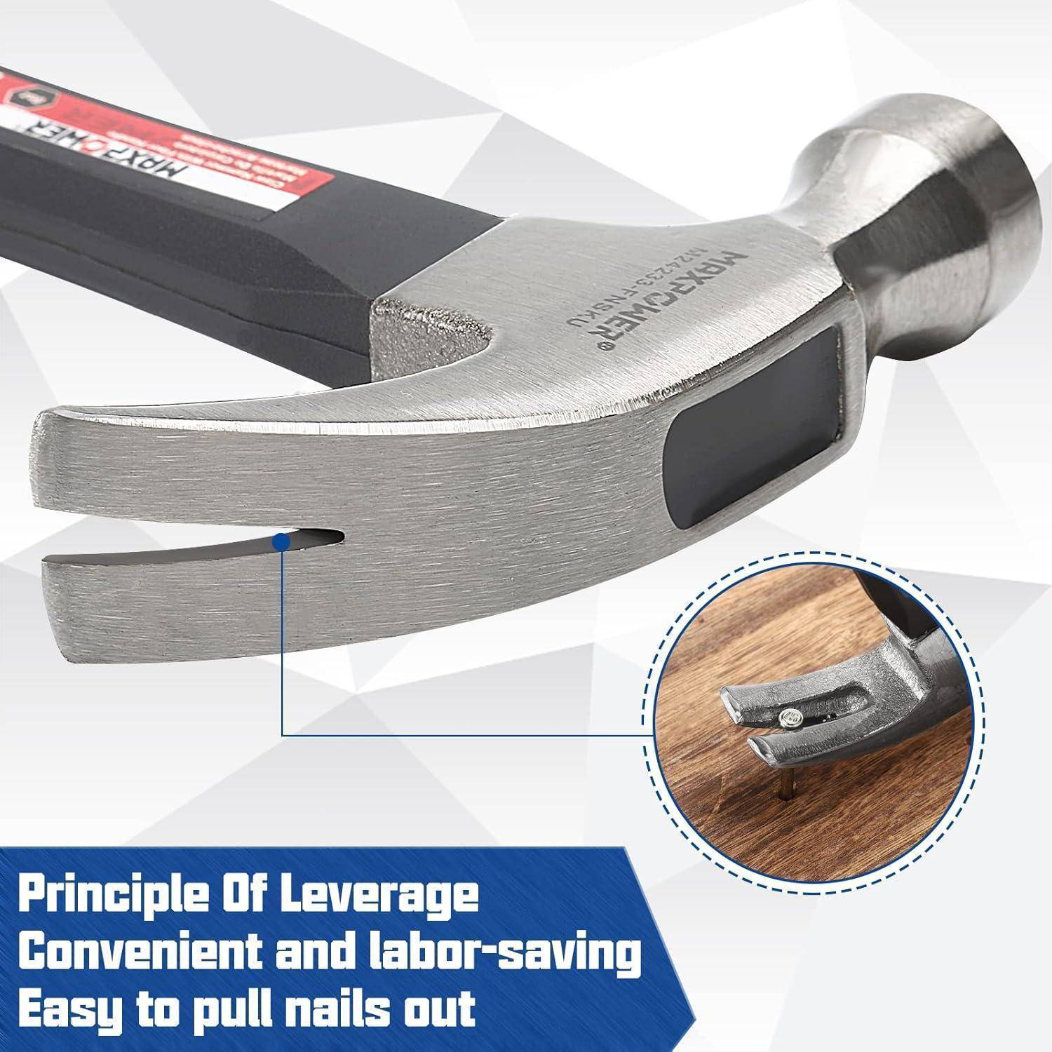 Klauenhammer 240mm Griff Legierungsstahl Glasfaser 226g 8oz