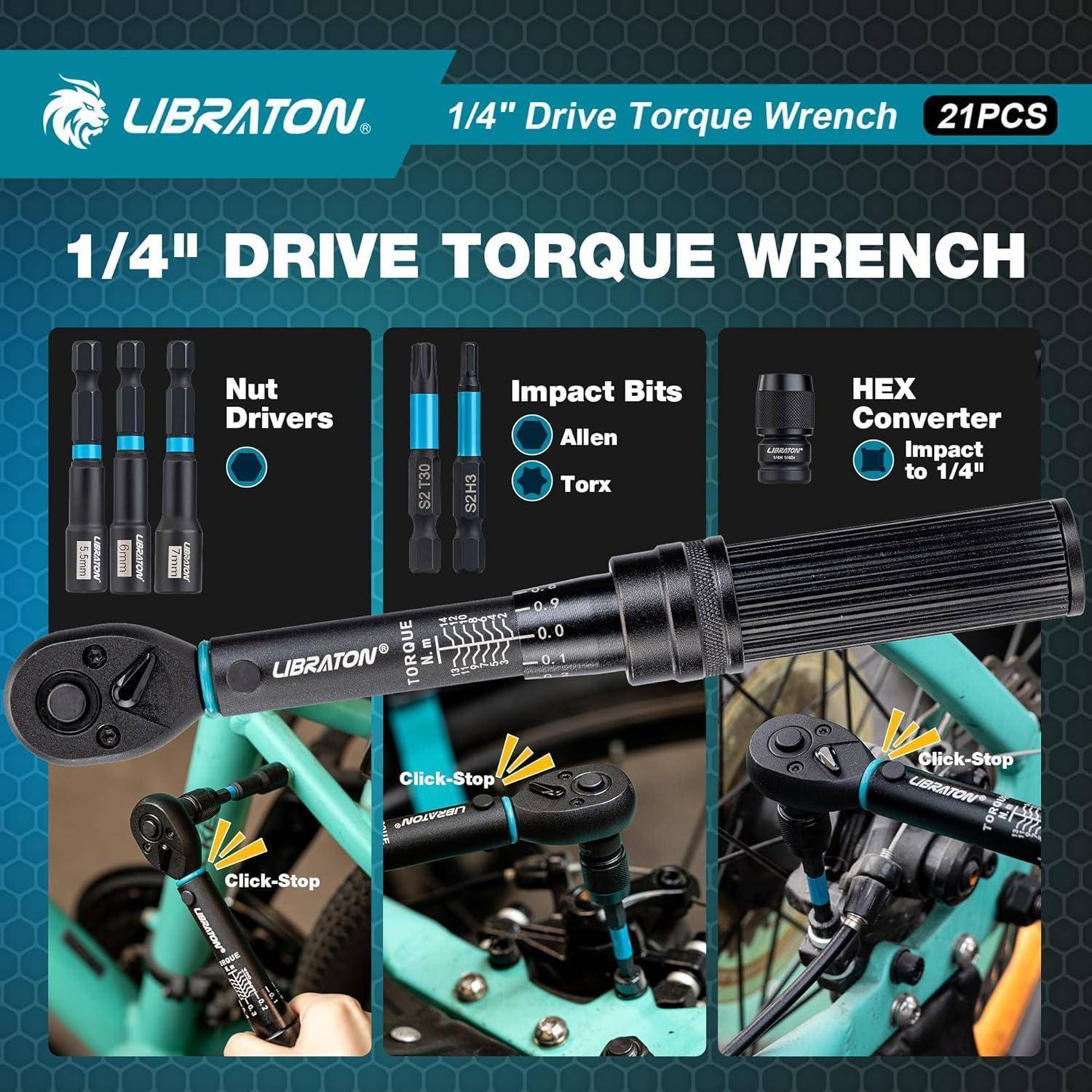 Drehmomentschlüssel 1 4 Zoll 0,1 Nm Torx Fahrrad 2-14Nm