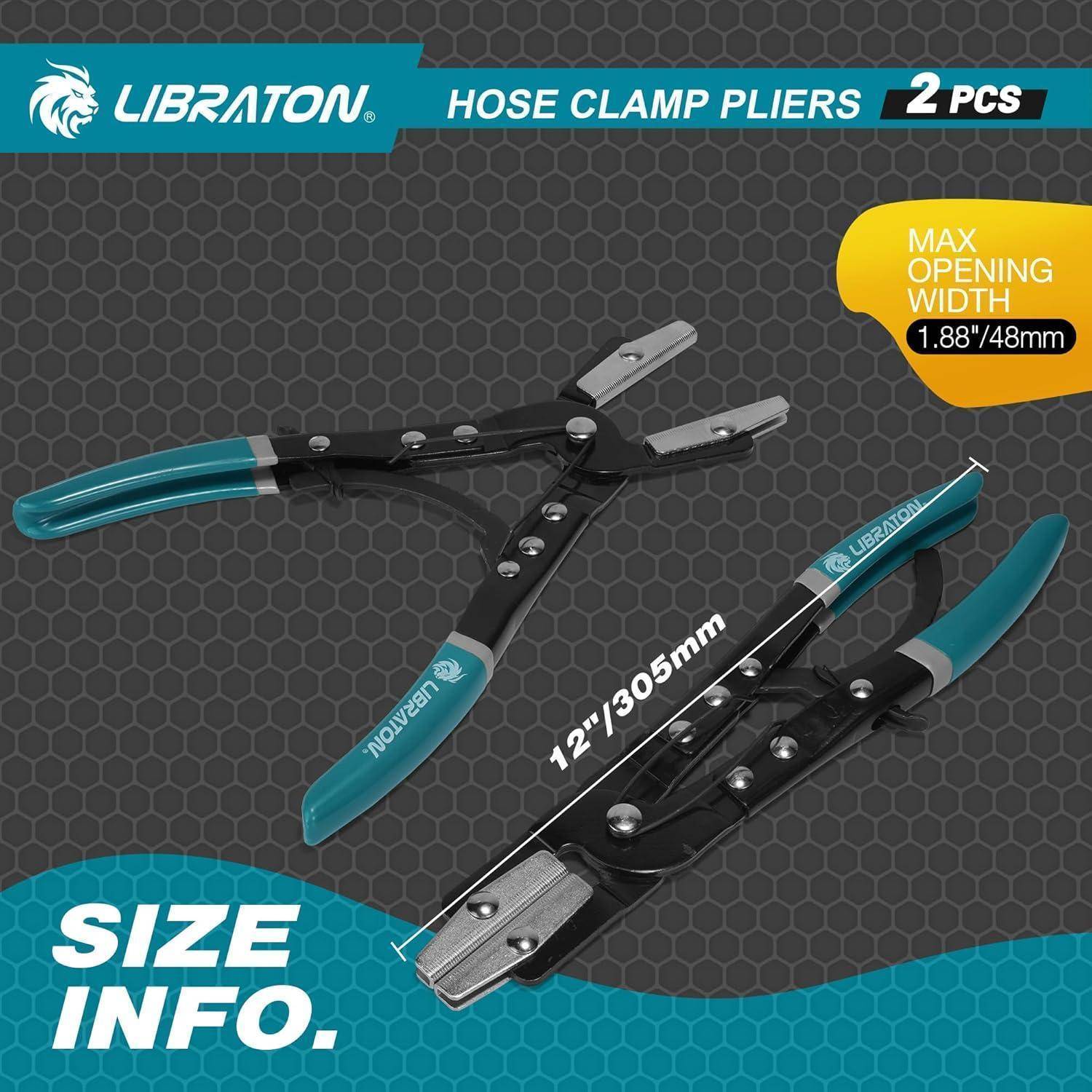 Schlauckklemmen-Zange, 2 Stück. Maximale Öffnungsbreite: 1,88