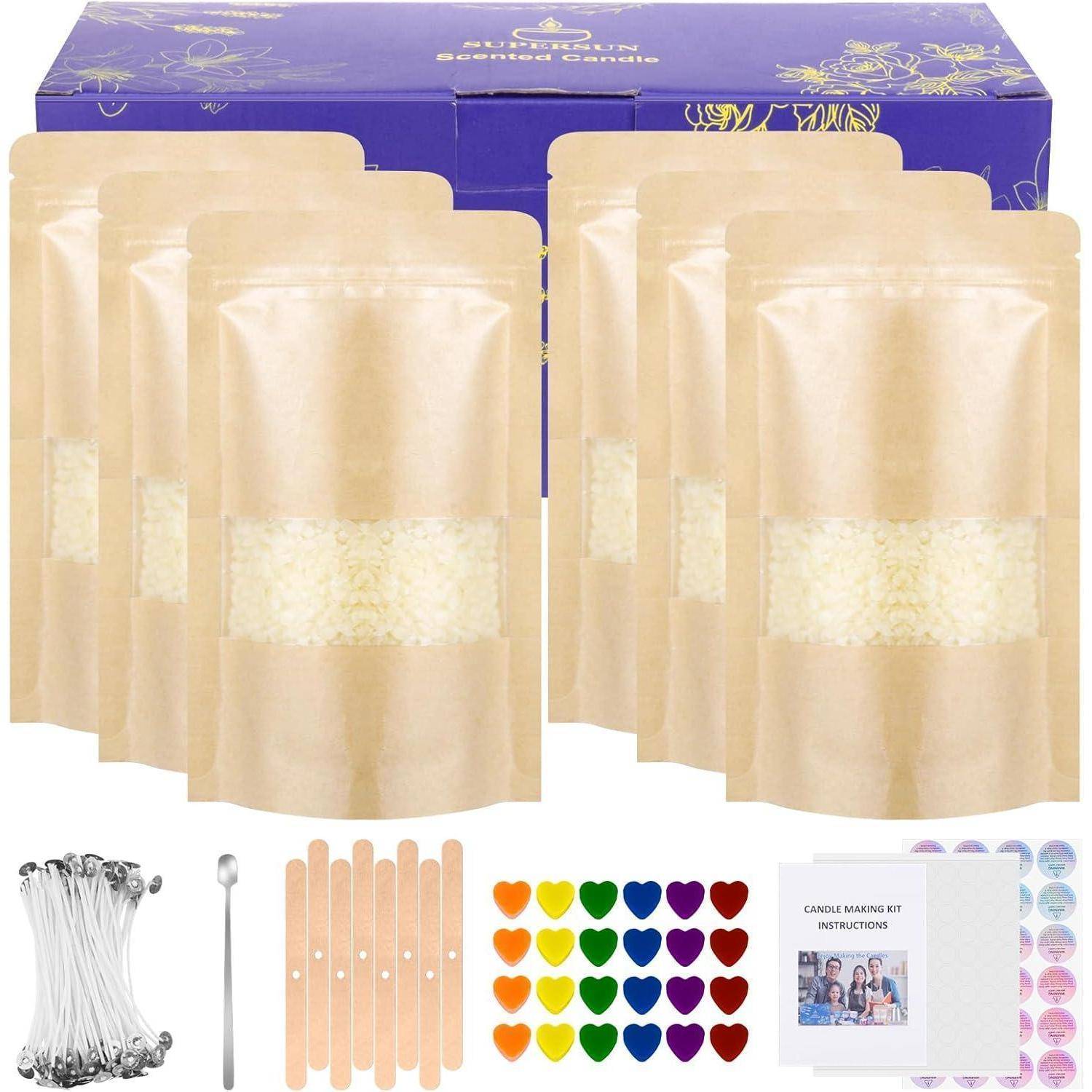 Kerzen Selber Machen Set Bienenwachs Pastillen Kerzenwachs 1Kg