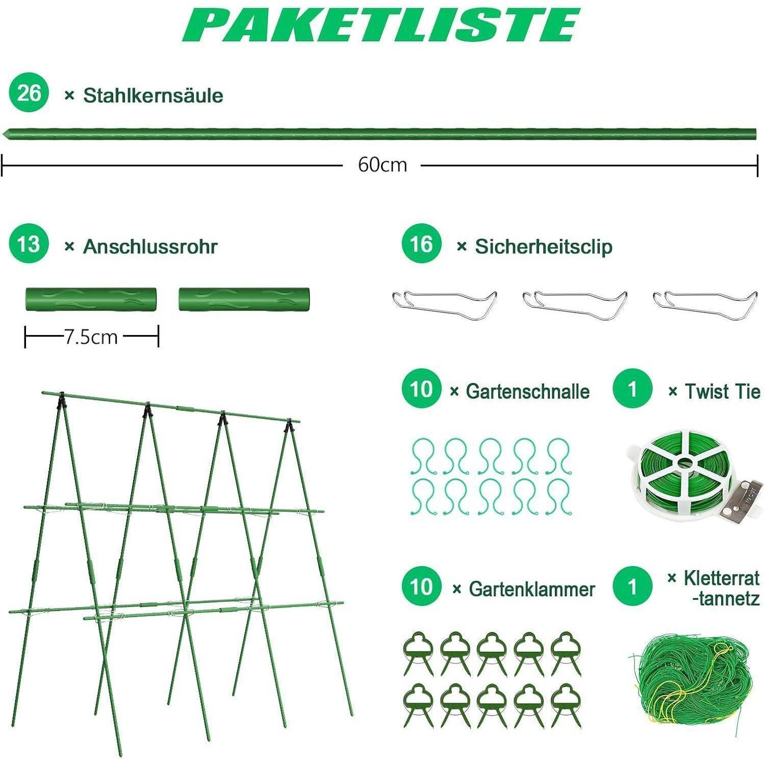 Rankhilfe Gurke 120 cm Gurke Rankhilfe Grün-Gurke Rankhilfe