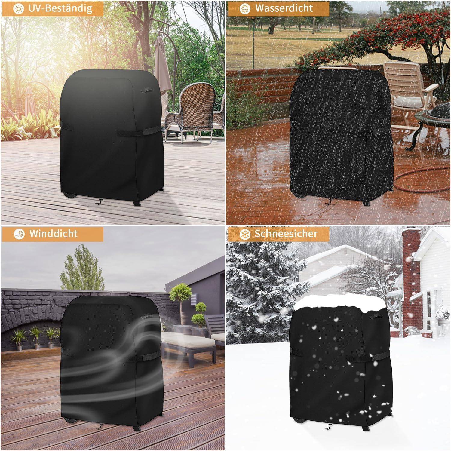 Grill Abdeckung 600D Oxford Gewebe Wetterfest Winterfest 76x66x109cm