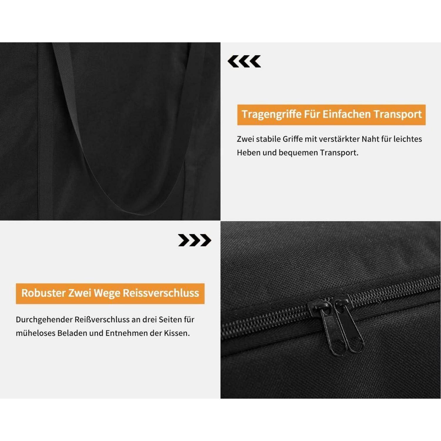 Auflagentasche Gartenauflagen Polsterauflagen Schutzhülle 600D Oxford