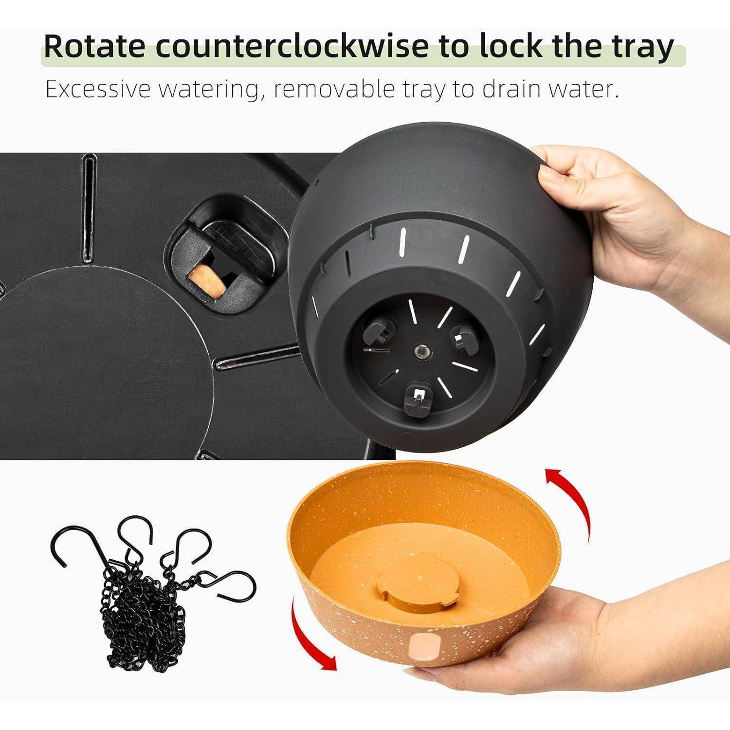 Drehen Sie gegen den Uhrzeigersinn, um die Ablage zu verriegeln.