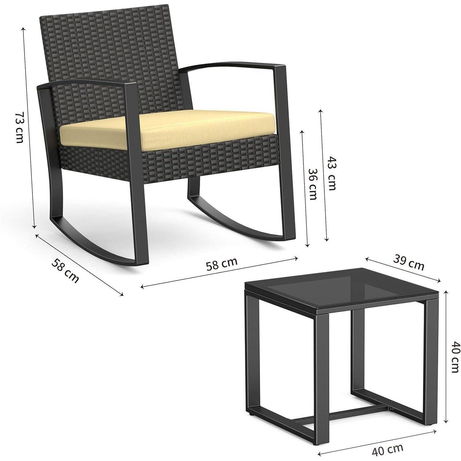 Gartenmöbel Set Balkon 2 Personen Terrassen Outdoor wasserdicht