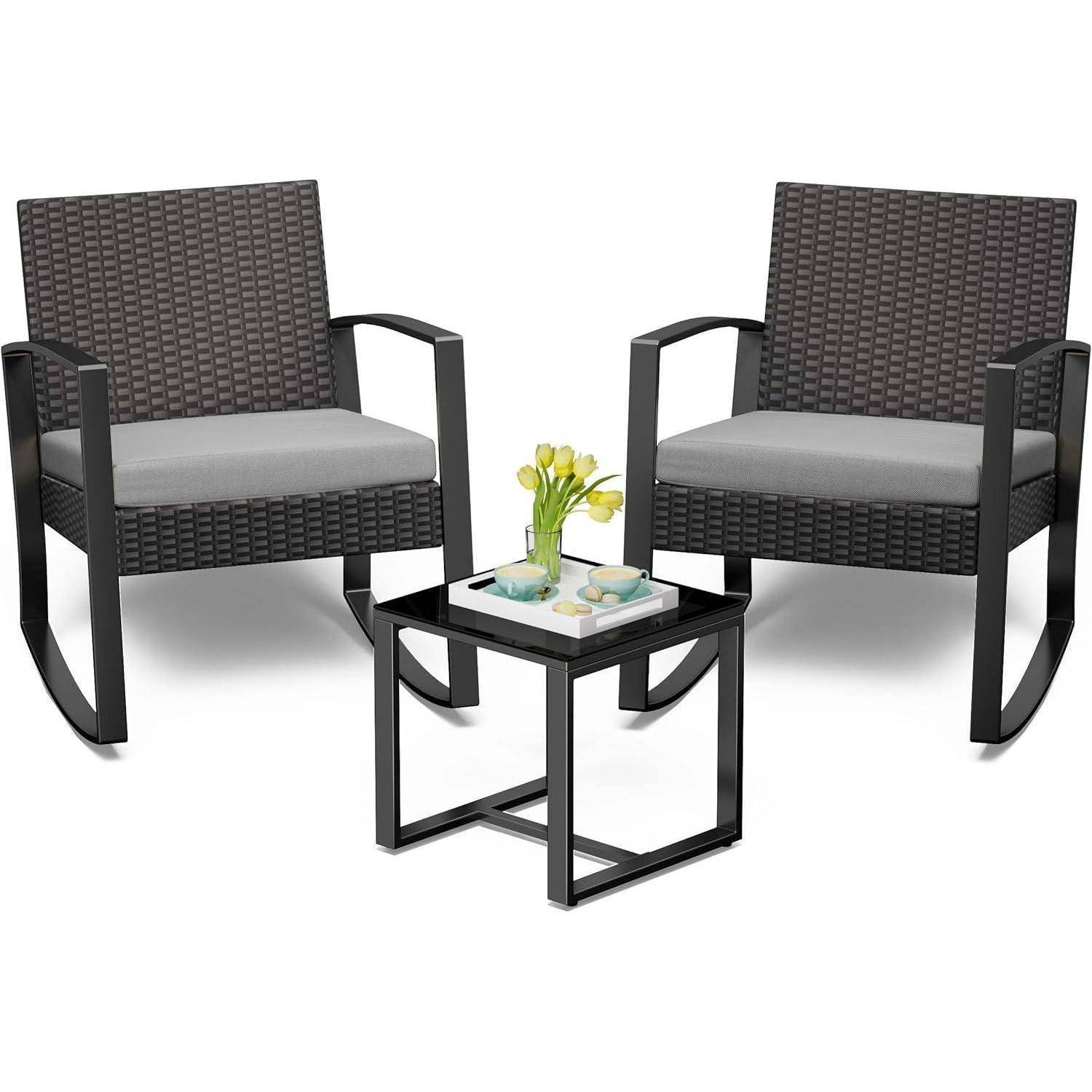 Gartenmöbel Set Balkon Outdoor Terrasse Pool Beige 2 Personen