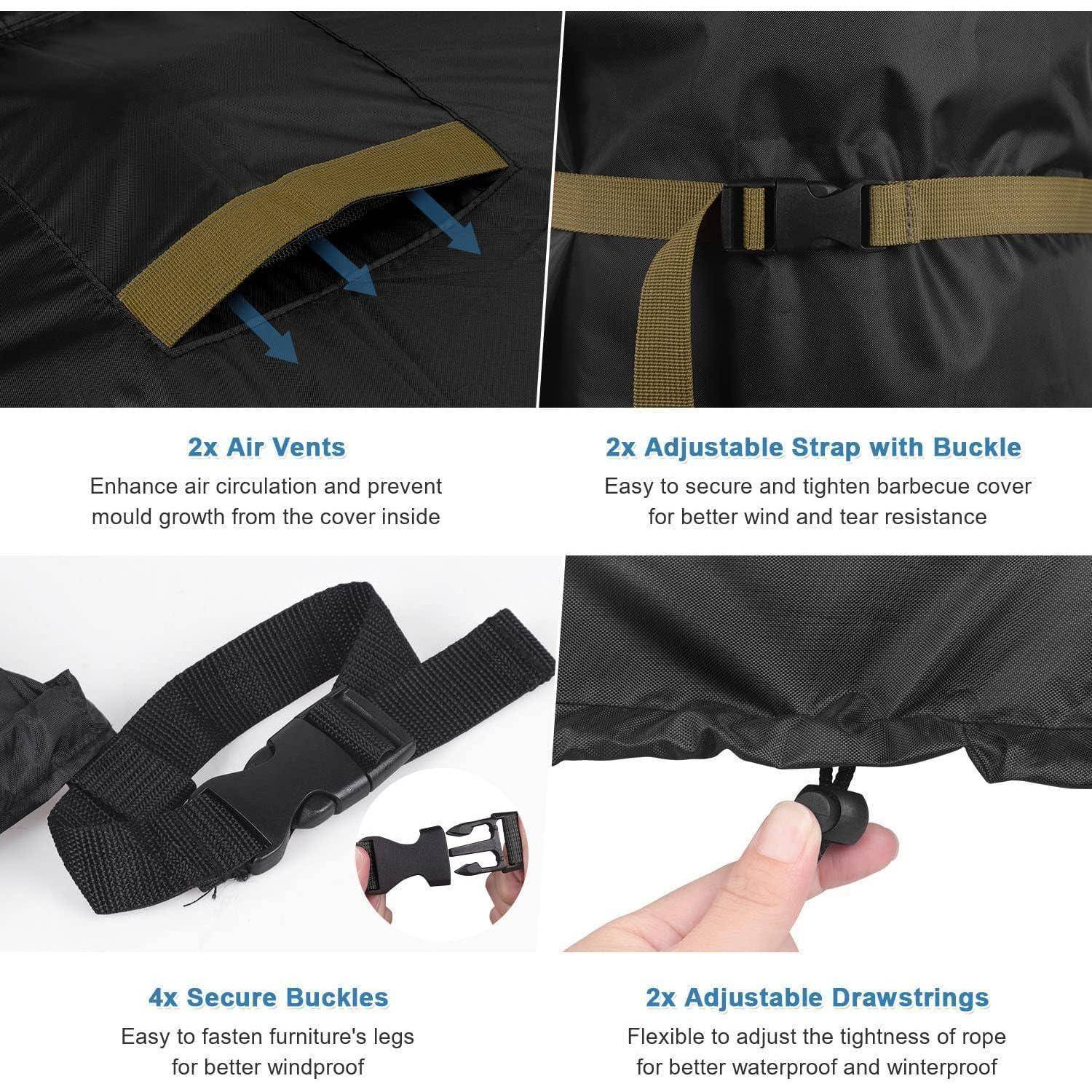 Grillabdeckung Abdeckplane Abdeckhaube Gasgrill Wasserdicht 90x65x90cm