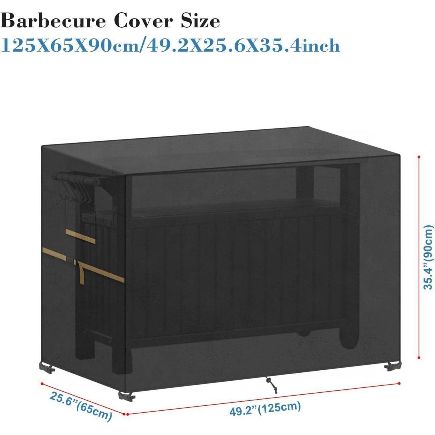 Grillabdeckung Winterfest Grilltisch Schutzhülle 125X65X90cm