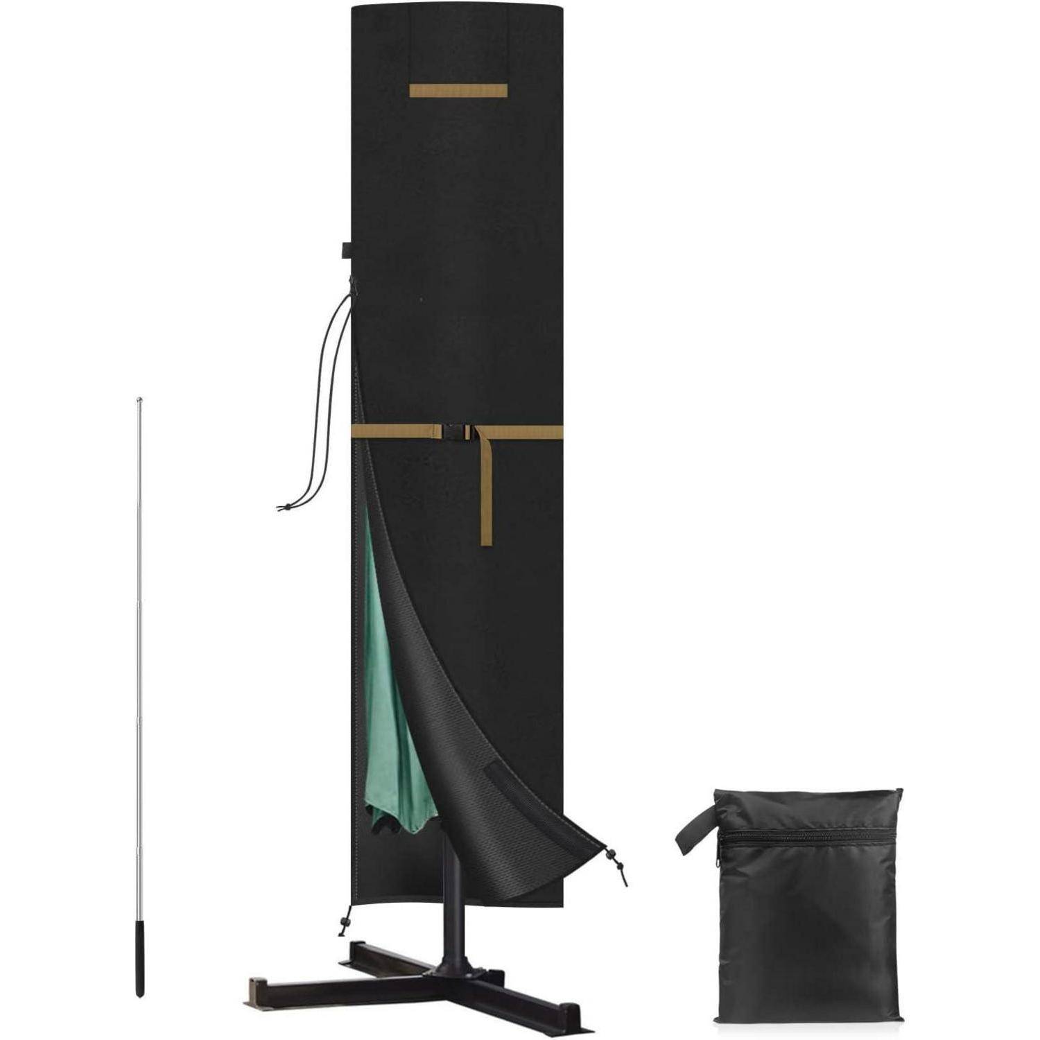 Golf-Übungsnetz-Set inklusive eines stehenden Netzes mit abnehmbarem Stoffpaneel, einer Golf-Übungsmatte und einer Tragetasche.