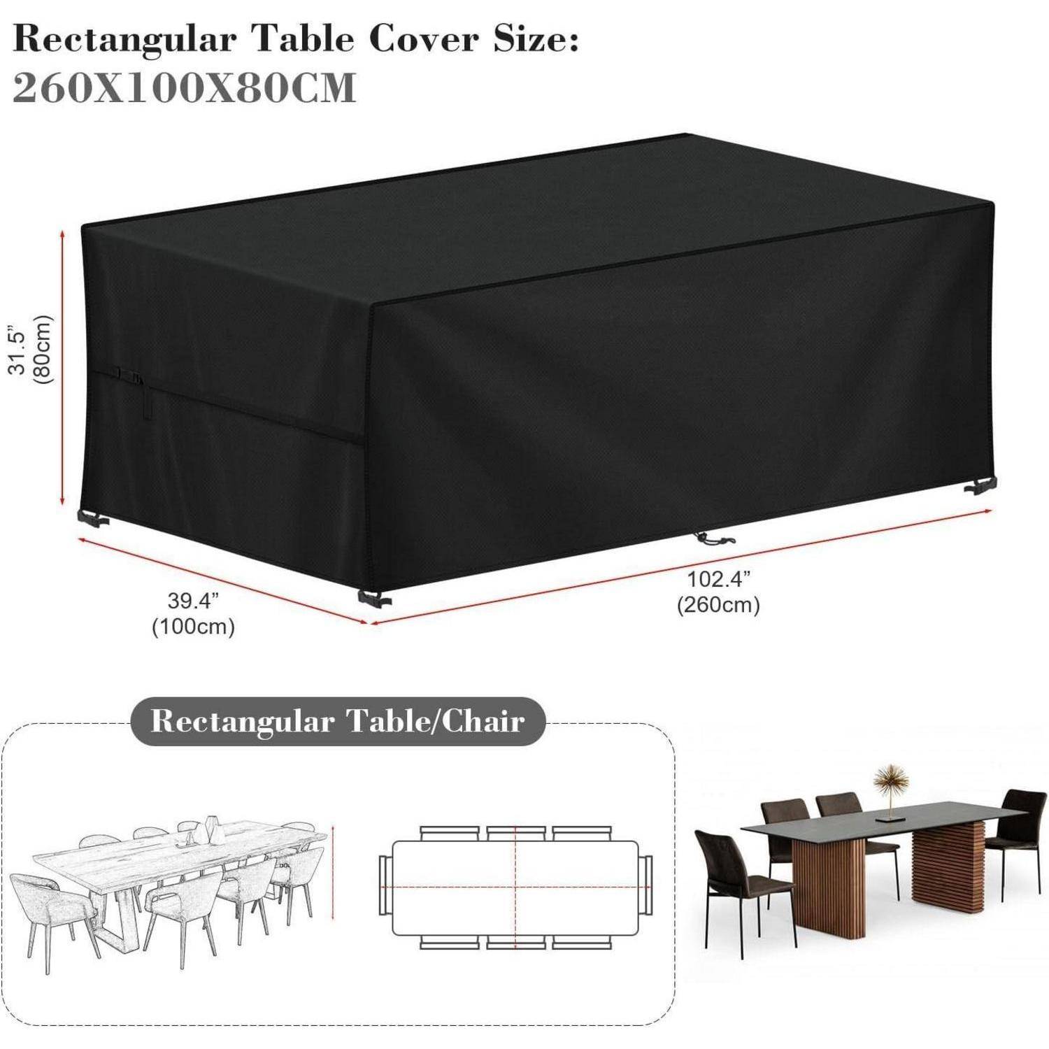 Abdeckhaube Gartenmöbel Loungesofa wasserdicht 420D 260x100x80cm