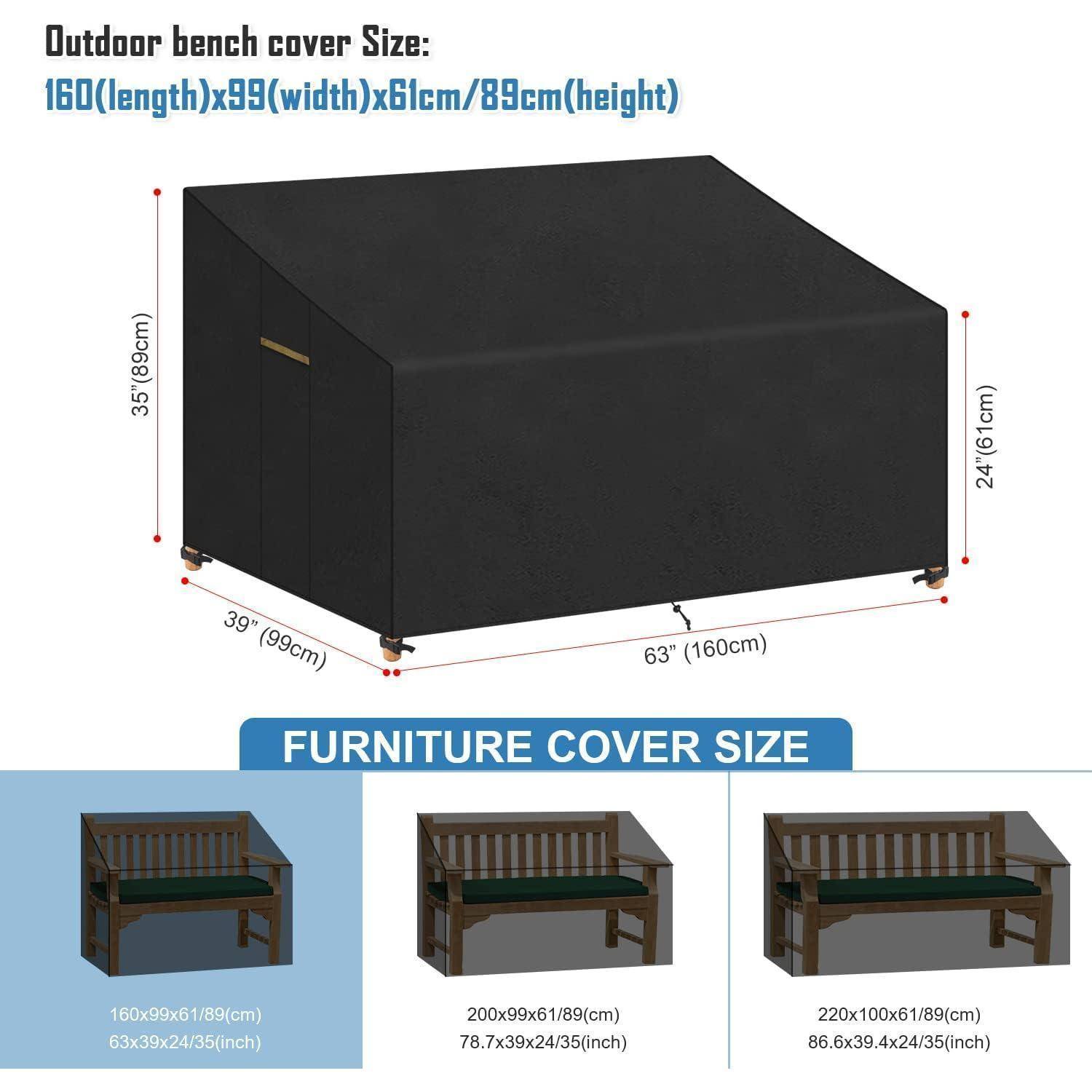 Schutzhülle Sofa 2 Sitzer Rechteckig-160x99x61 89cm(Tiefer Sitz)