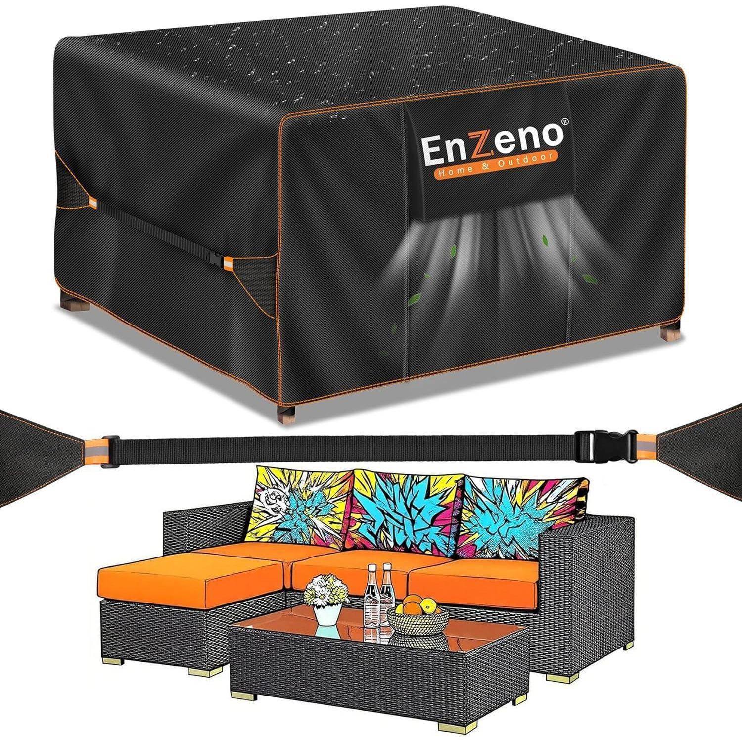 Abdeckung Loungemöbel Wasserdicht L Form Winterfest 200x200x90cm