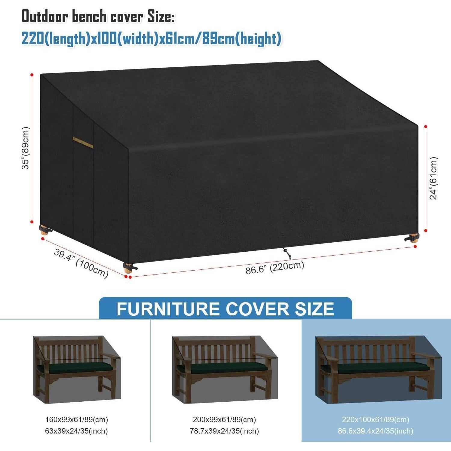 Sofaabdeckung Wasserdicht UV Rechteckig-220x100x61 89cm(Tiefer Sitz)