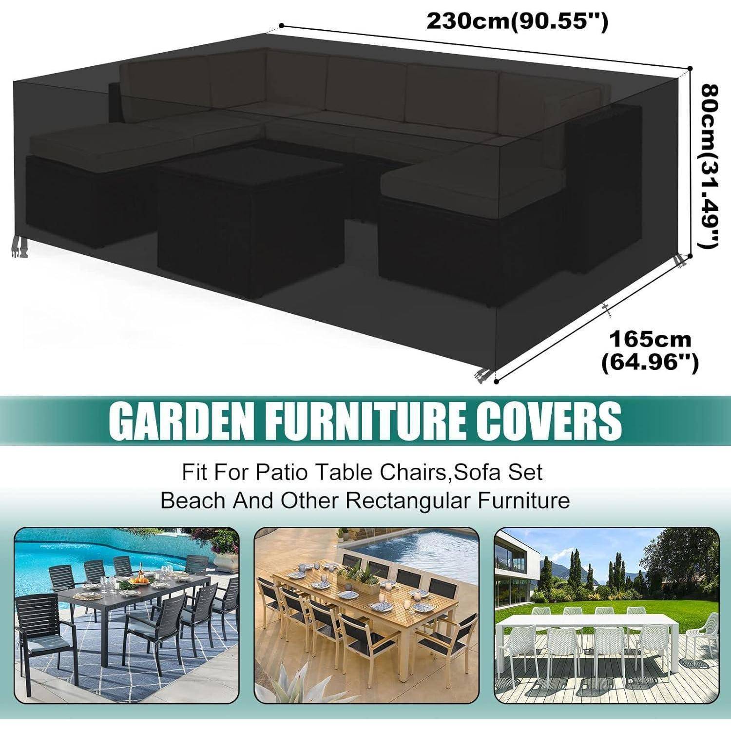 Abdeckung Gartenmöbel Wasserdicht Winddicht Oxford Gewebe 230X165X80cm