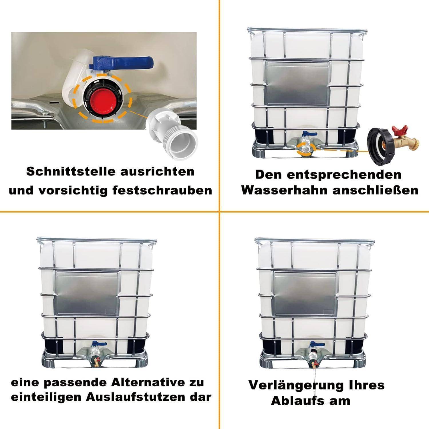 IBC Adapter S60x6 Verlängerung Grobgewinde PVC Ibc Tank Zubehör