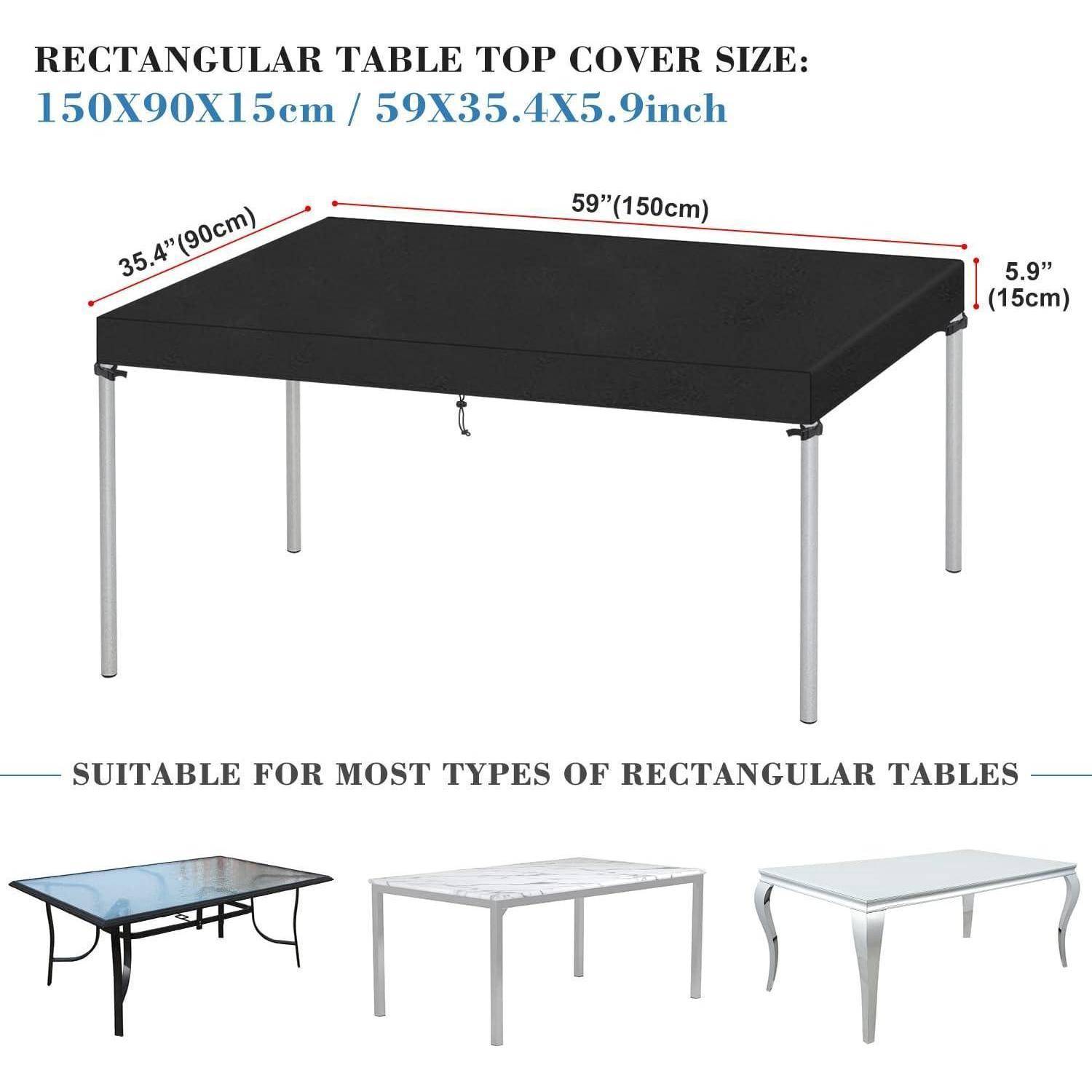 Gartenabdeckung Wasserdicht Kordelzug Winddicht Rechteckig-150x90x15cm