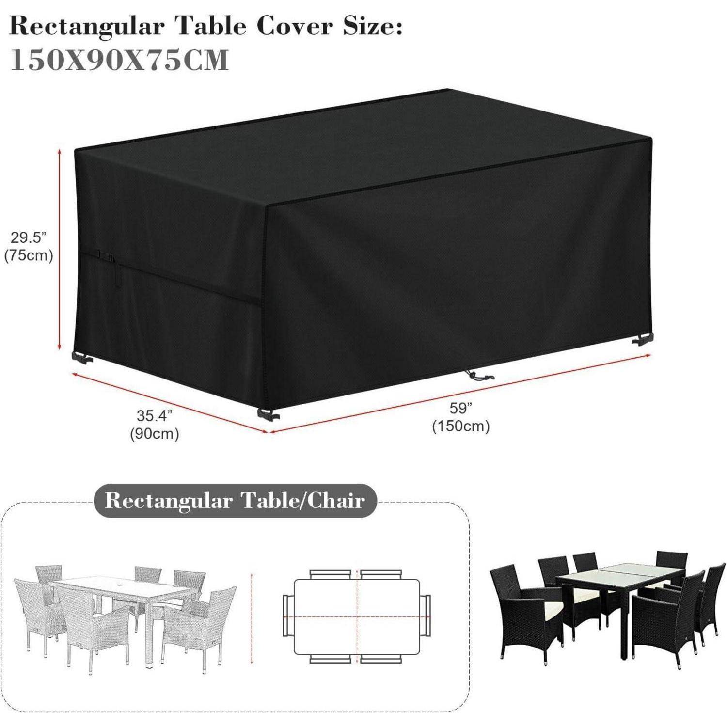 Gartenmöbel Abdeckung Wasserdicht 420D Oxford 150x90x75cm