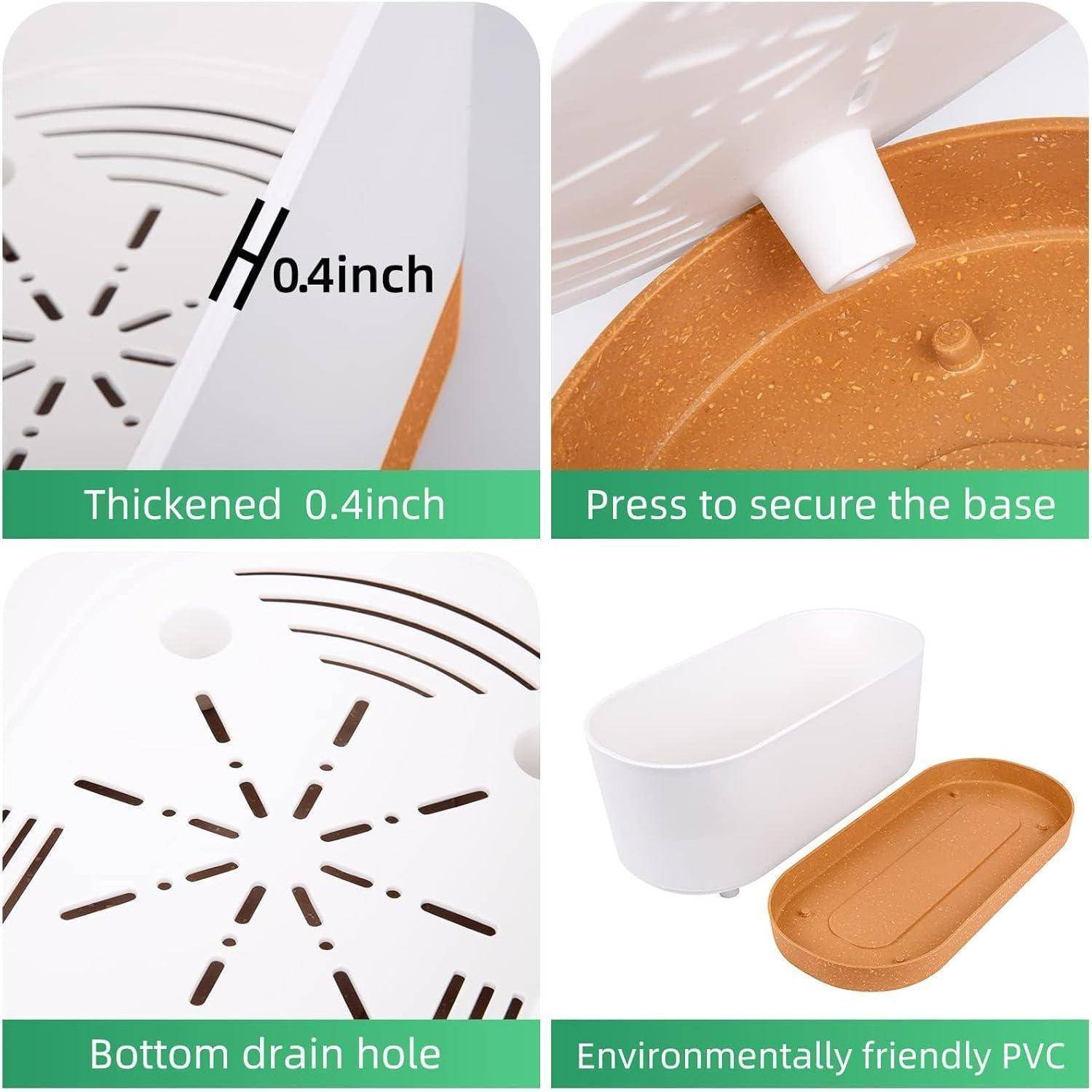 Fensterboxen 2er 40x17,8cm selbstbewässernd Pflanzgefäße Weiß 40.6cm